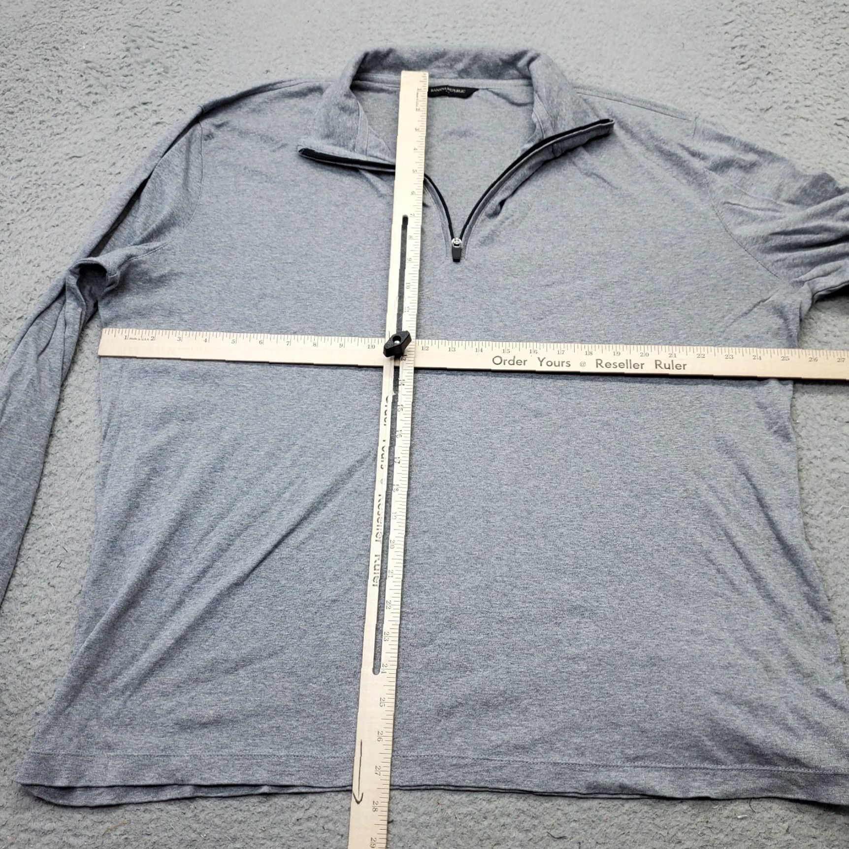 Banana Republic Banana Republic 1/4 Zip Pullover Mens XL Gray Performance Long Sleeve Stretch Shirt Size US XL / EU 56 / 4 - 5 Thumbnail