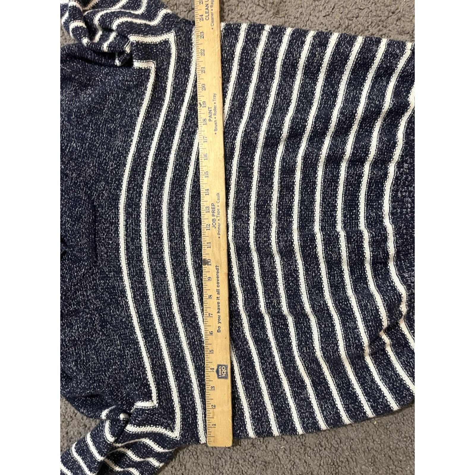 Izod IZOD Sweater Mens XL Peacoat Blue White Stripe Shawl Collar Size US XL / EU 56 / 4 - 4 Thumbnail