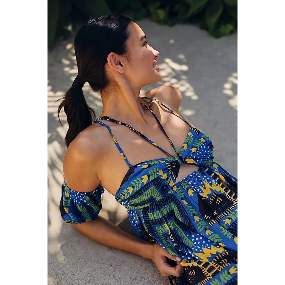 Anthropologie João Incerti Strappy Maxi with Removable Drop Shoulder Sleev Size XS / US 0-2 / IT 36-38 - 4 Thumbnail