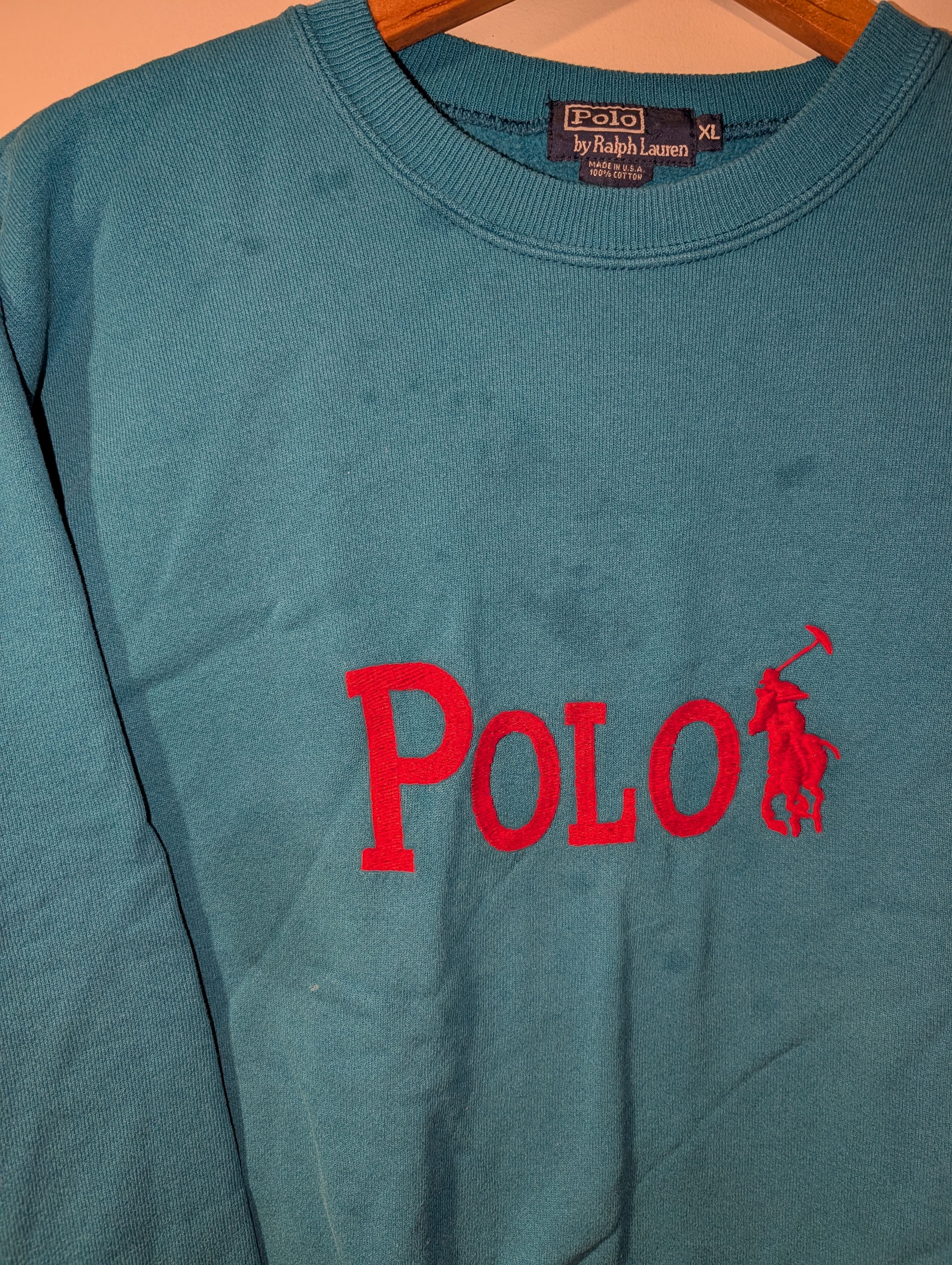 Polo Ralph Lauren Vtg Polo Ralph Lauren Sweatshirt Made USA 90s Streetwear Size US XL / EU 56 / 4 - 4 Thumbnail
