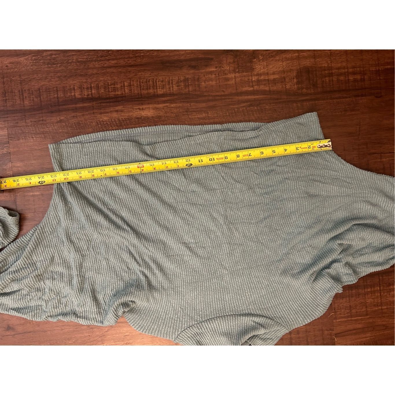 Blush Blue Blush Teal Cropped Ribbed Turtleneck Sweater, Size Larg Size L / US 10 / IT 46 - 4 Thumbnail
