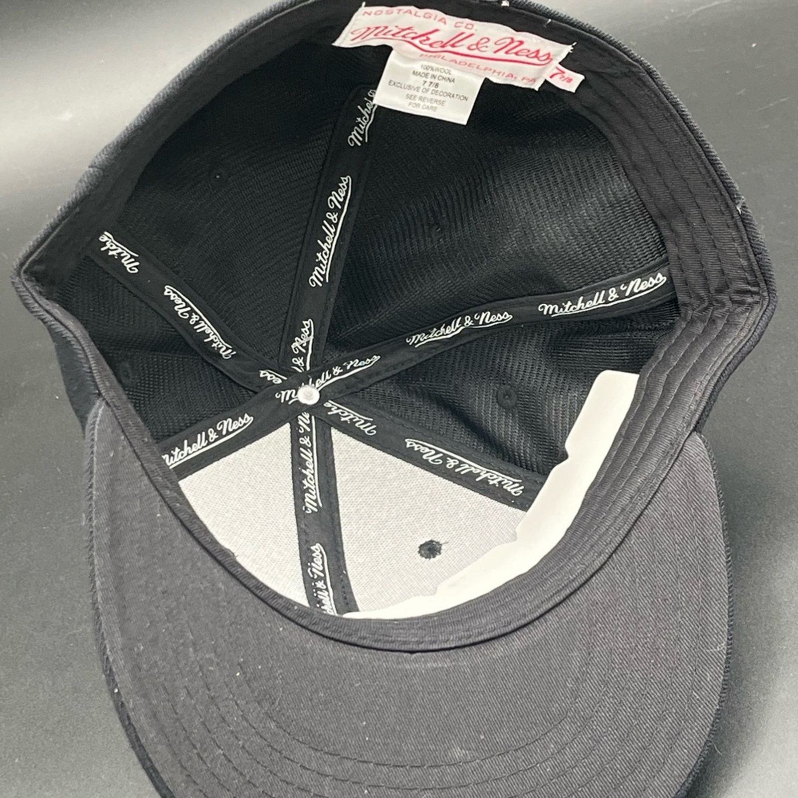 Mitchell & Ness Mitchell and Ness Black and White Patch Hat Fitted 7 7/8 Size ONE SIZE - 3 Thumbnail