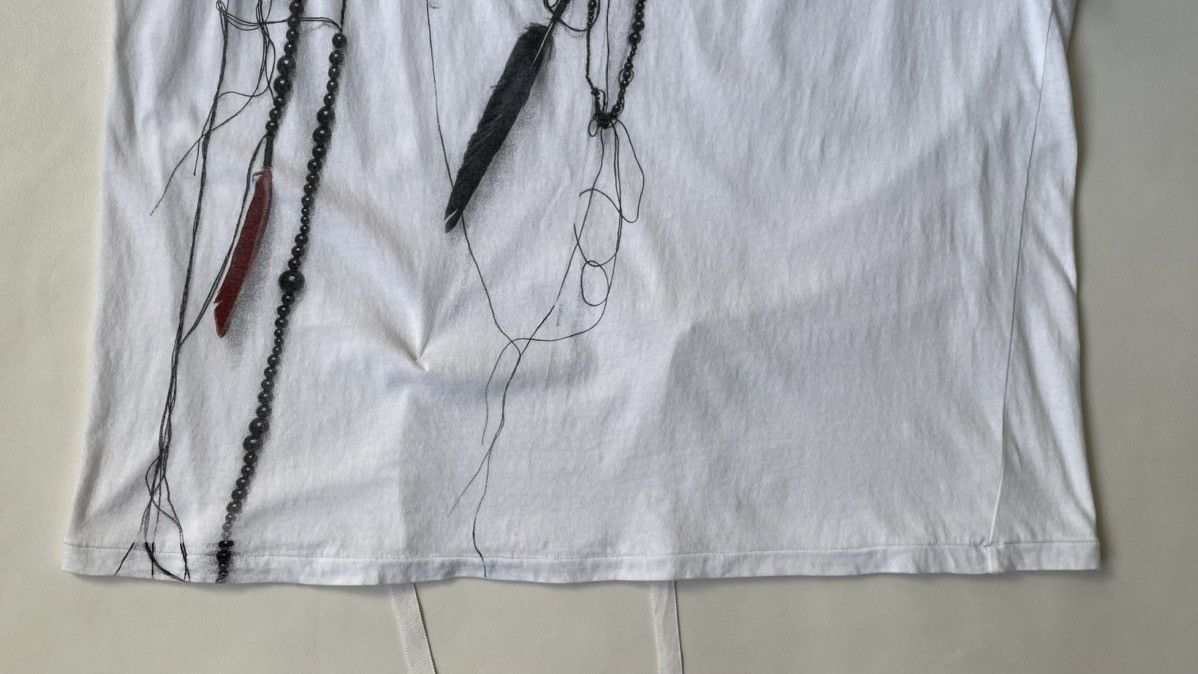 Ann Demeulemeester ‘Feather Necklace Print’ Tie Strap Vest Size M / US 6-8 / IT 42-44 - 11 Thumbnail