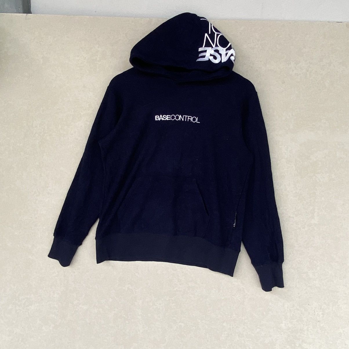 Other Vintage Base Control Embroidered Hoodie Sweater Navy Blue Size US M / EU 48-50 / 2 - 2 Thumbnail