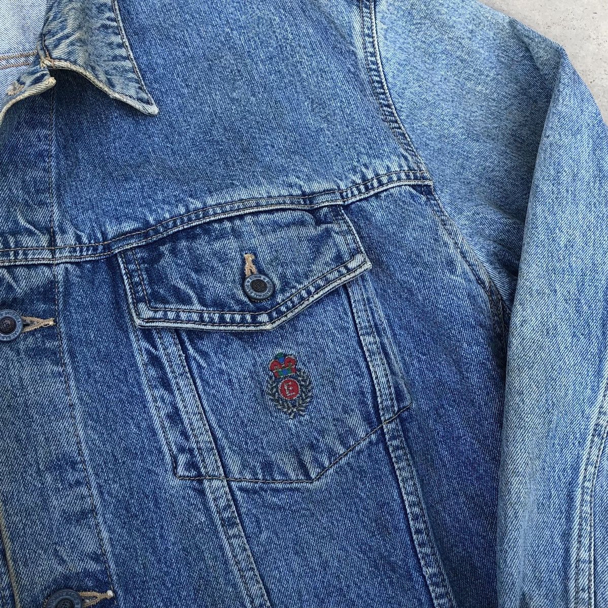 Edwin Vintage Edwin Men’s Embellished Denim Trucker Jacket Size US XXL / EU 58 / 5 - 5 Thumbnail