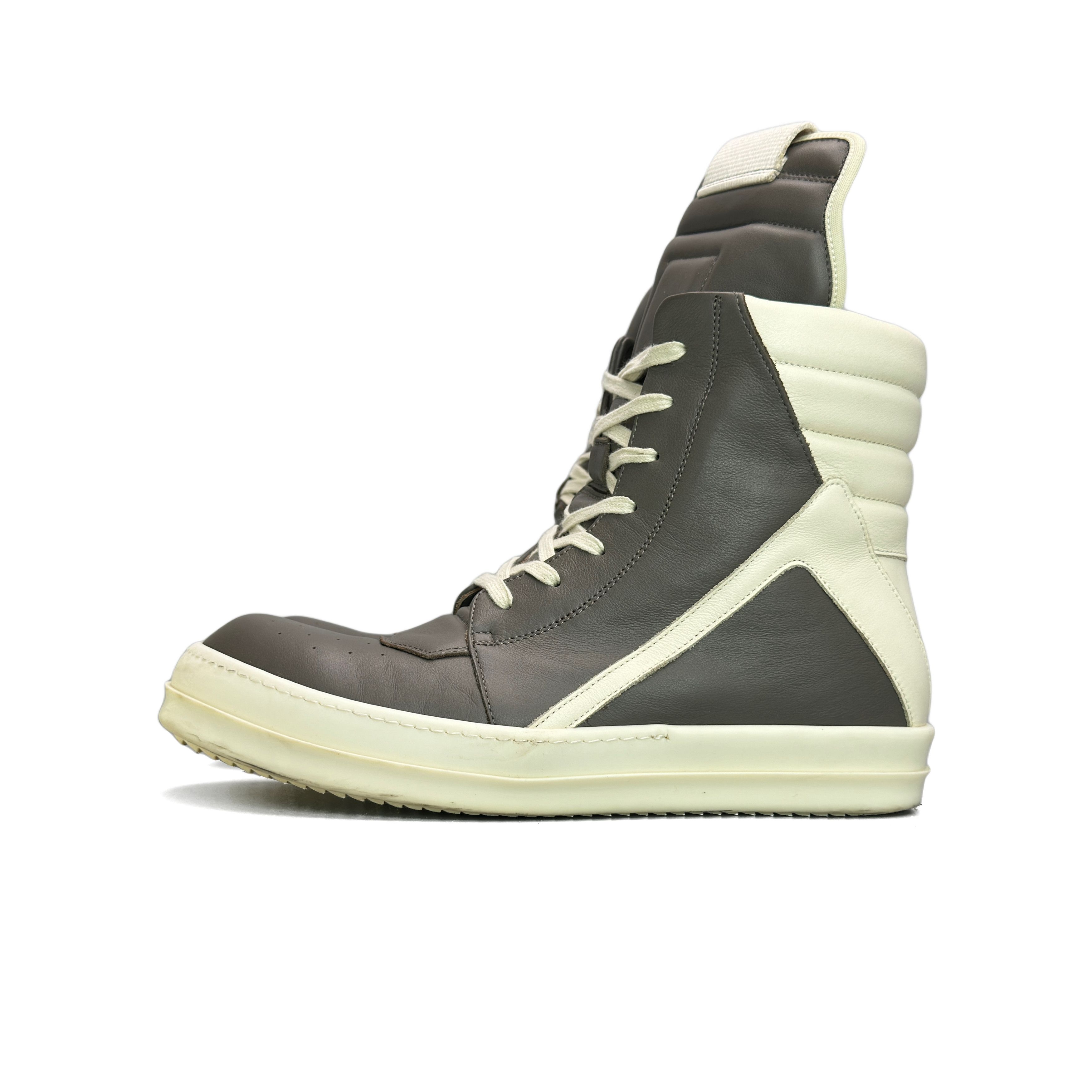 Rick Owens Rick Owens Leather Geobasket Hi-Top Sneakers US 10 Size US 10 / EU 43 - 1 Thumbnail