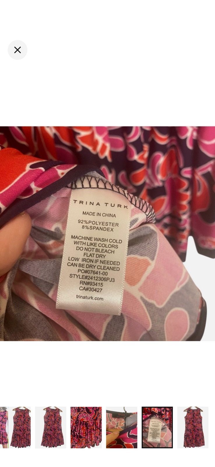 Trina Turk NWT Trina Turk Floral Sleeveless Ruffle-Hem Mini Dress Size XS / US 0-2 / IT 36-38 - 5 Thumbnail