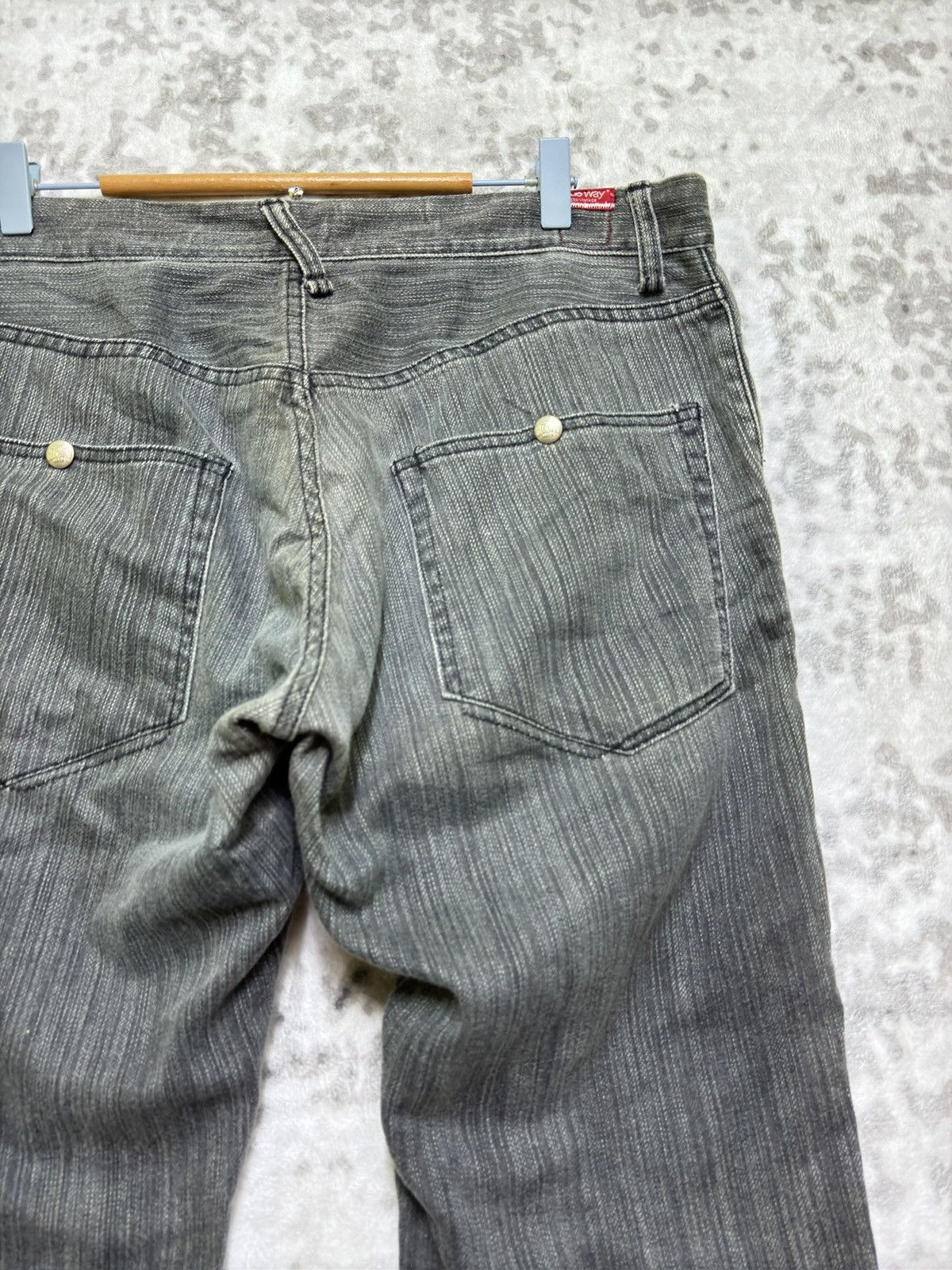 Japanese Brand Vintage Blueway Pinstriped Double Pocket Worker Style Size US 36 / EU 52 - 11 Thumbnail