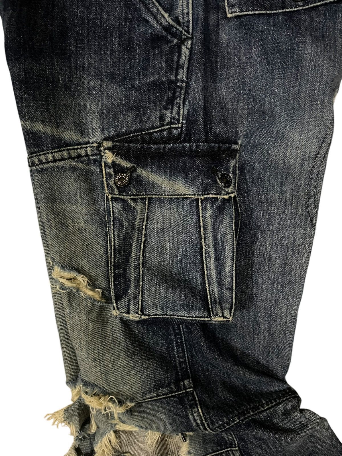 G-Star Vintage G Star Raw Blue Washed Cargo Ripped Distressed Jeans Size US 30 / EU 46 - 14 Thumbnail