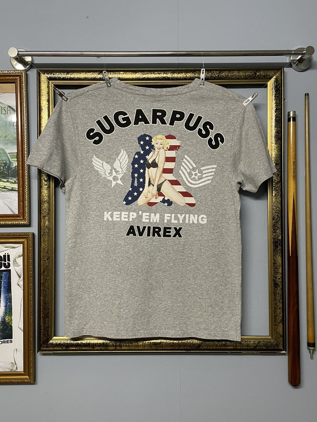 Avirex × Japanese Brand × Vintage Vintage Designer Avirex Sugarpuss Girl Keep Em Flying Tee Size US S / EU 44-46 / 1 - 1 Thumbnail