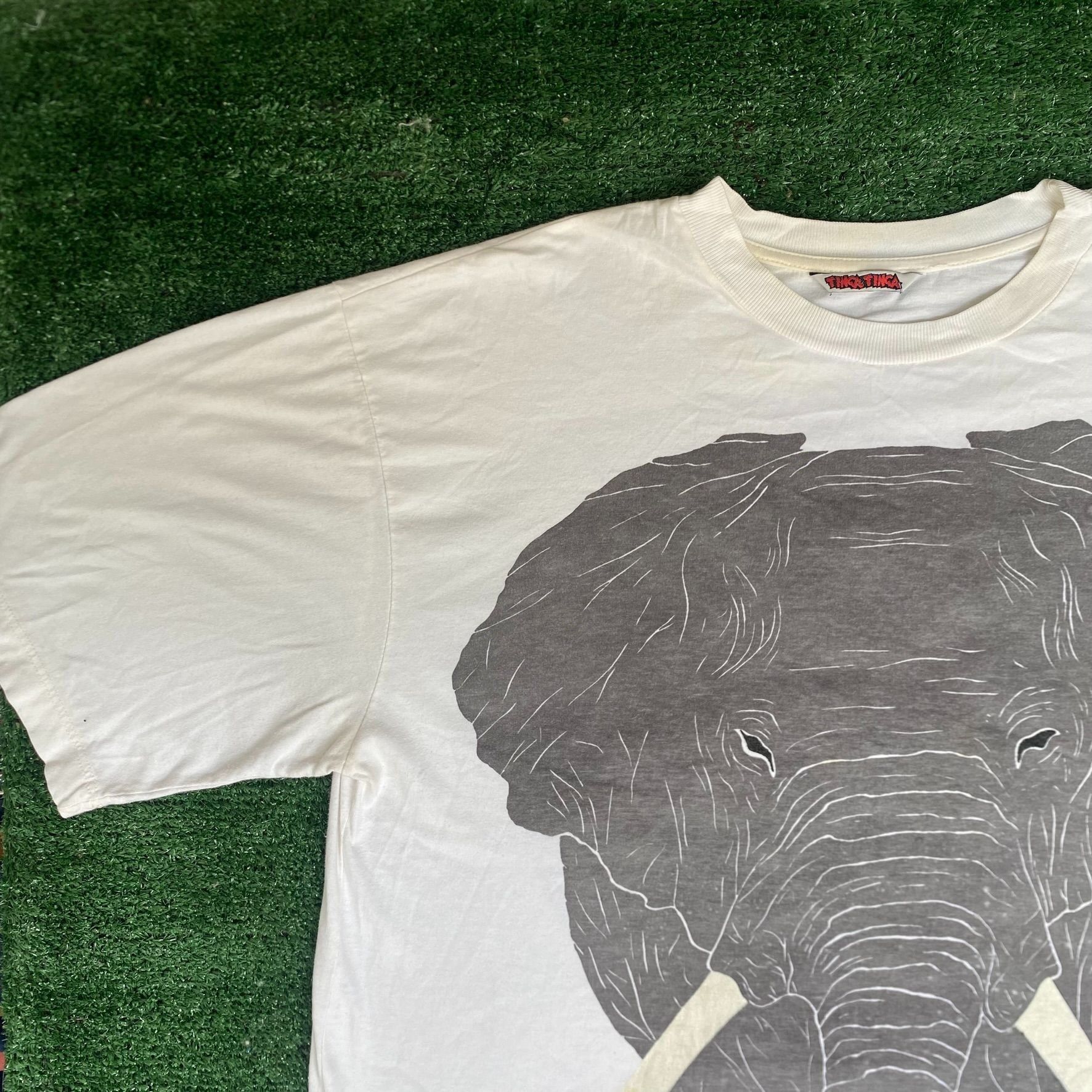 Vintage Vintage 90s Elephant Nature Shirt Animal Artwork AOP Tee Size US XL / EU 56 / 4 - 2 Thumbnail