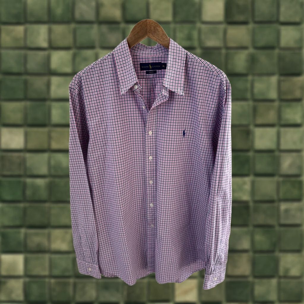 Ralph Lauren Ralph Lauren Button-Up Shirt Men’s XL Pink Check Shirt Button-Down Collared Old Money Classic Luxury Size US XL / EU 56 / 4 - 1 Thumbnail