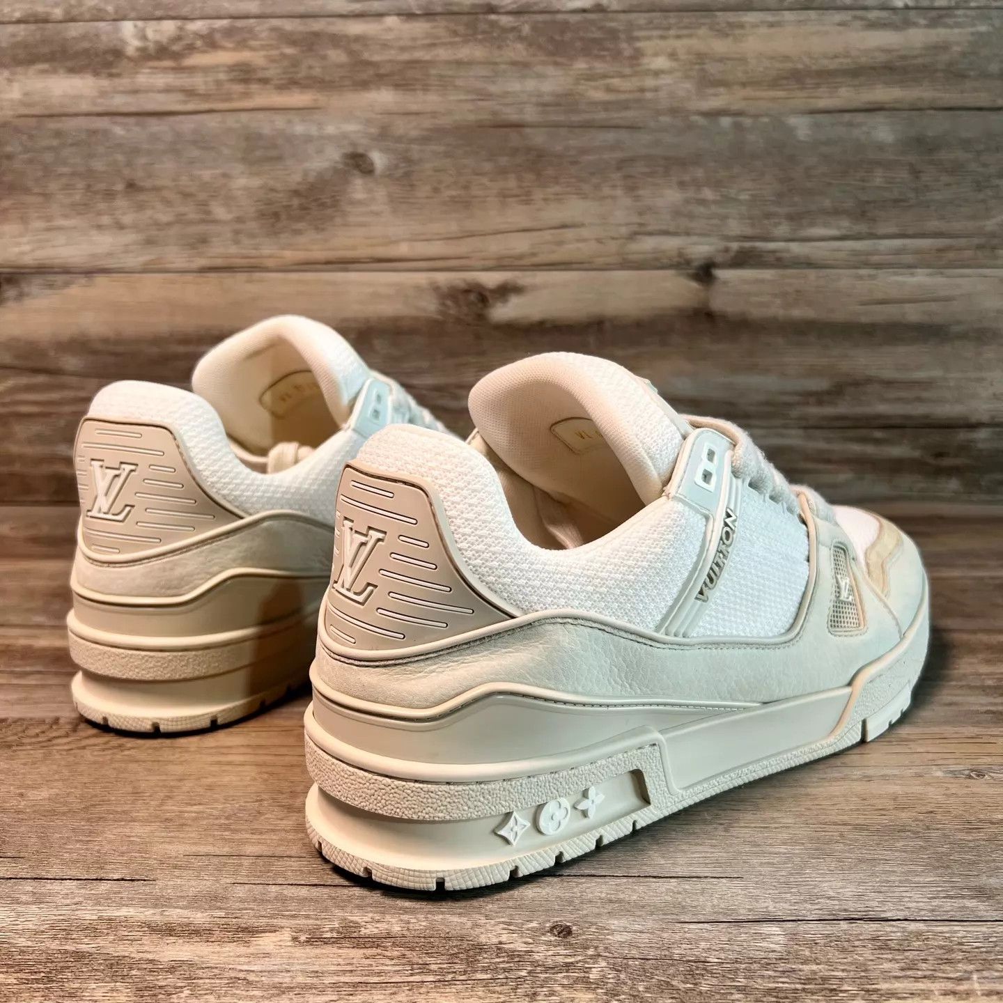 Louis Vuitton LV Trainer White/Brown 97 New UK7.5/41.5 Size US 8.5 / EU 41-42 - 3 Thumbnail
