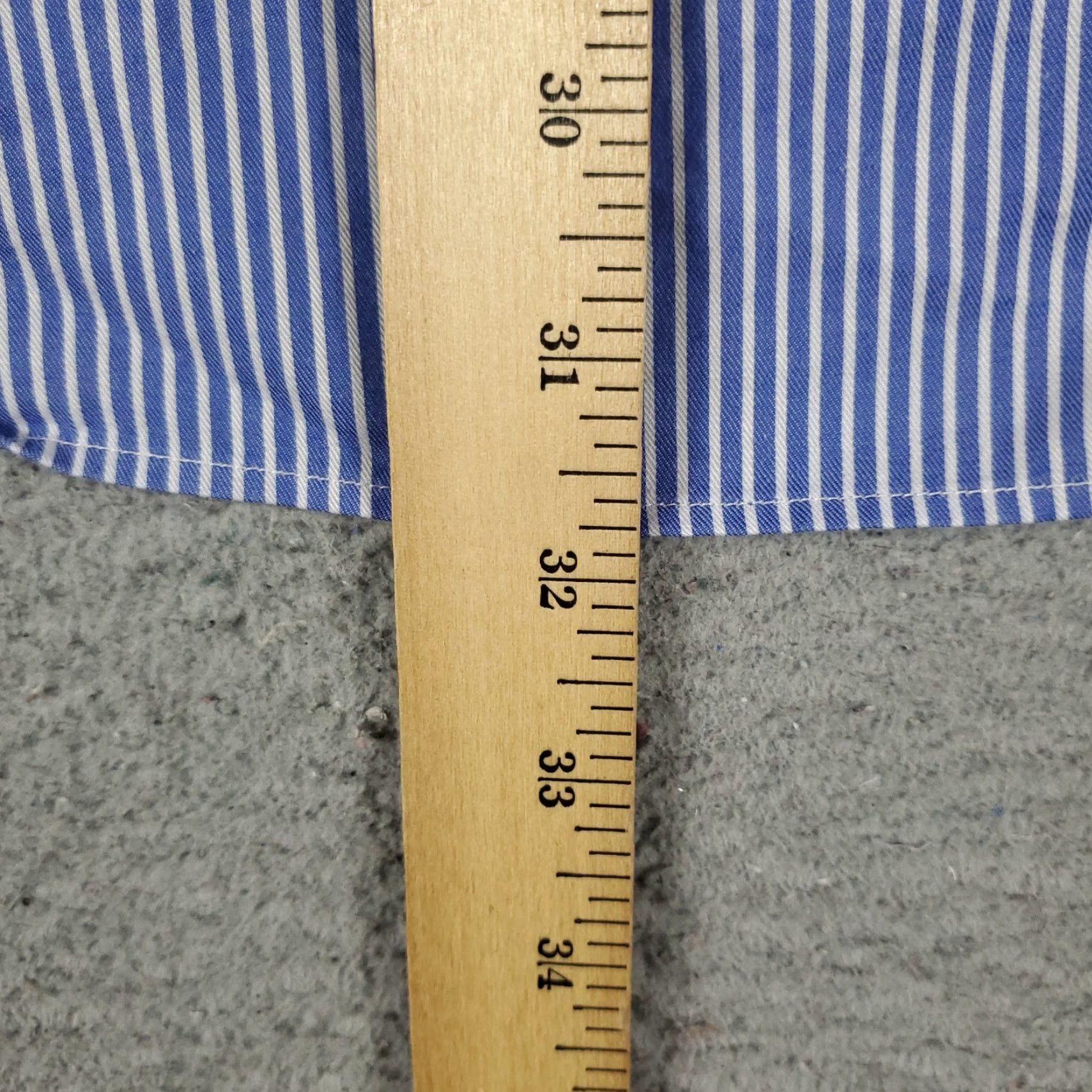 Ralph Lauren Ralph Lauren Dress Shirt Blue Stripe Long Sleeve Button-Up 16.5 Cotton Non-Iron Regular Mens Size 42R - 7 Thumbnail