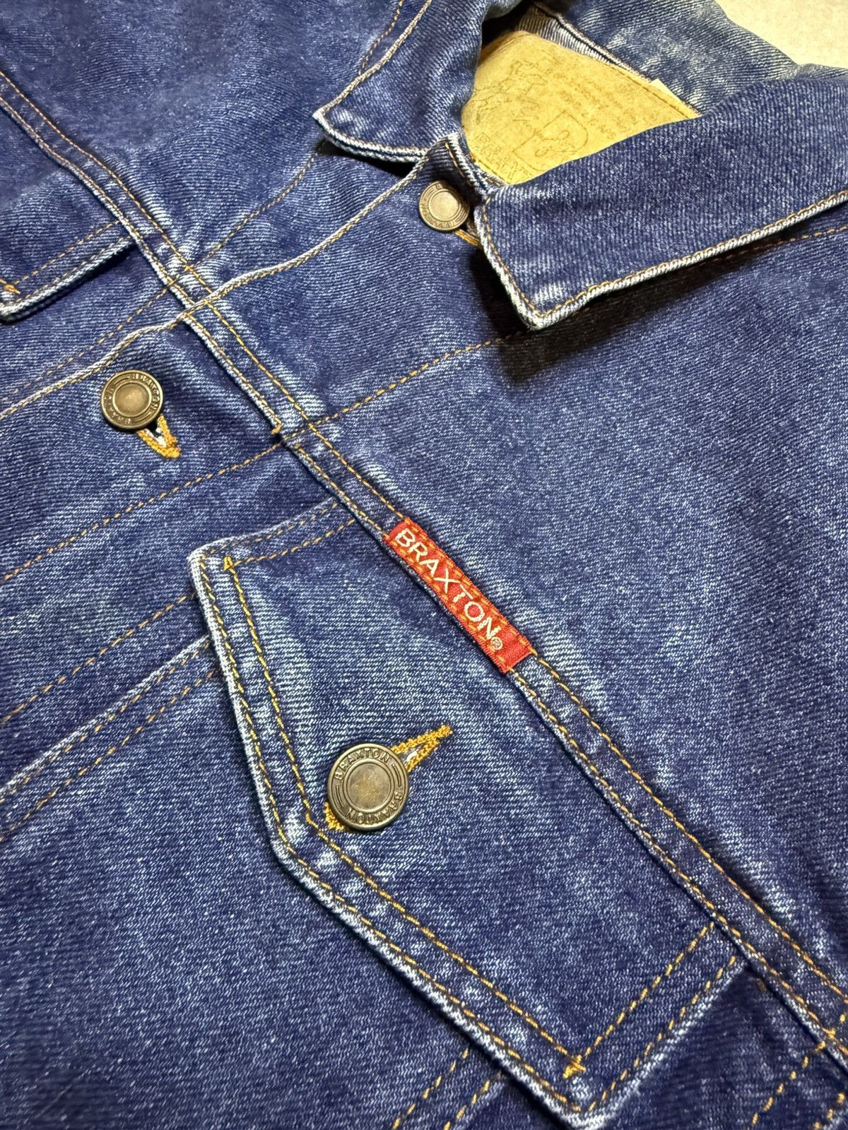 Vintage Vtg Braxton Denim Jacket Size US M / EU 48-50 / 2 - 3 Thumbnail