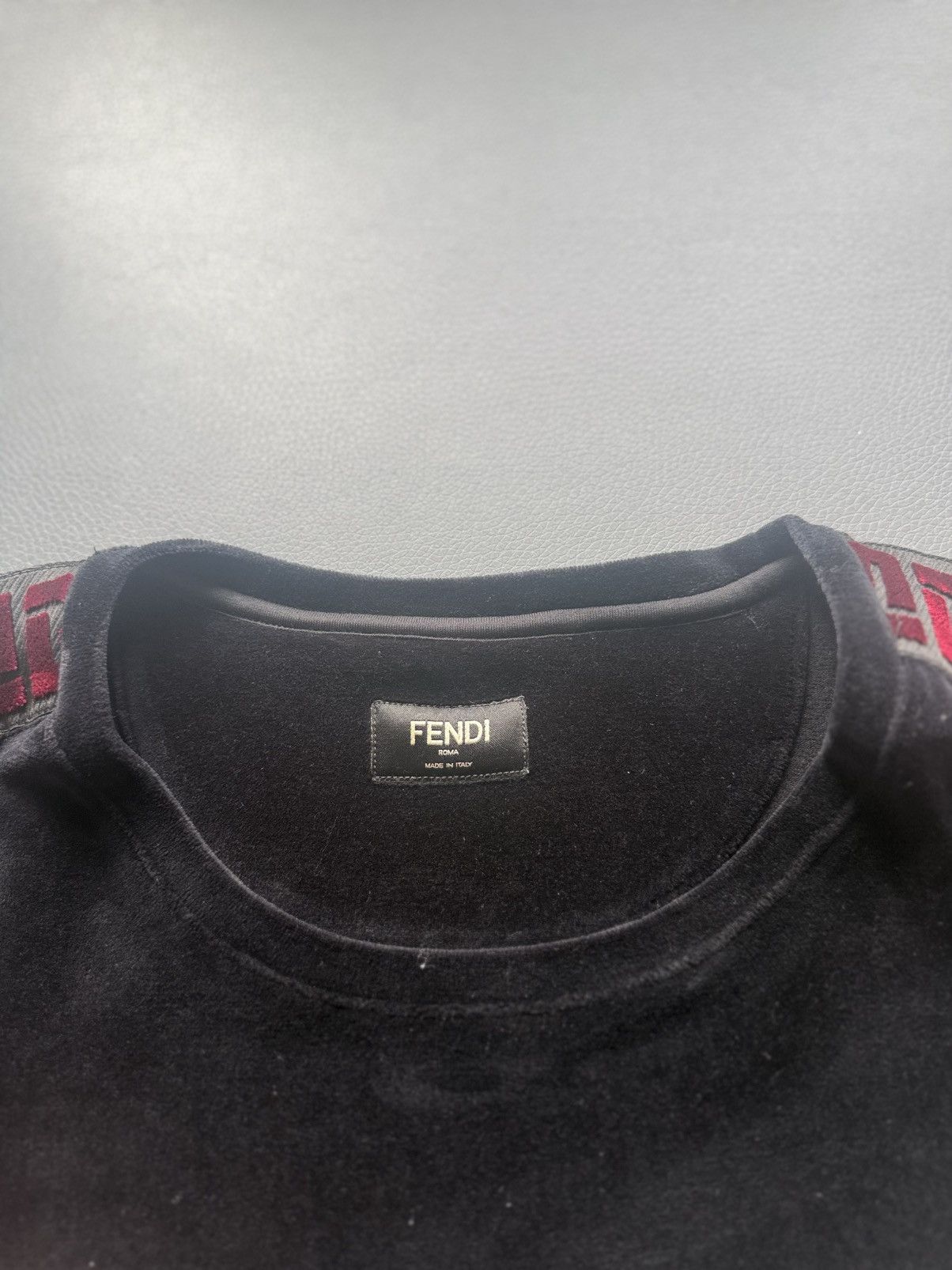 Fendi Fendi Roma FF Tape Sleeve T-Shirt Black XL Made in Italy Size US XL / EU 56 / 4 - 3 Thumbnail