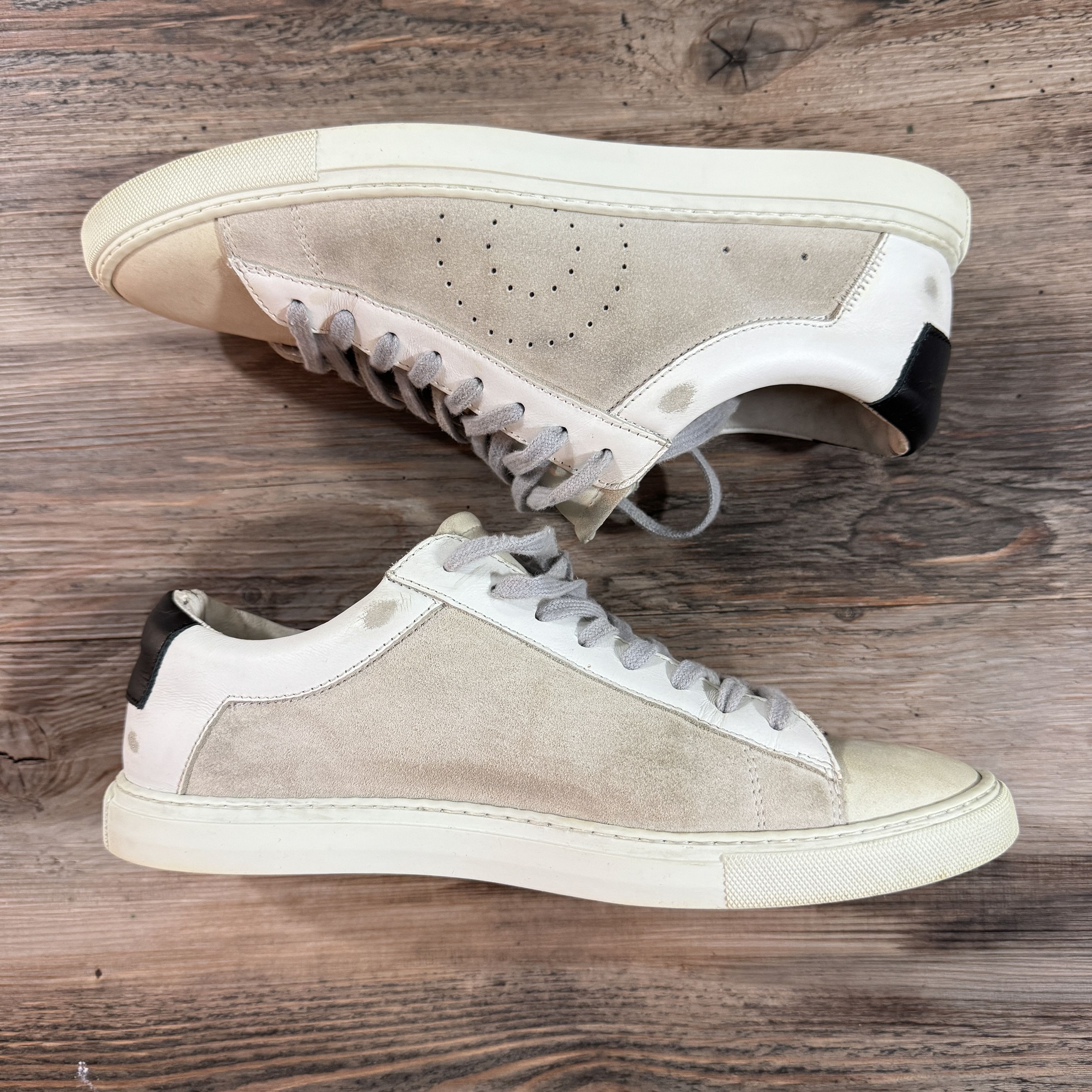 Oliver Cabell Oliver Cabell Low 1 Grey Suede Leather Italian Sneakers Size US 6.5 / EU 39-40 - 3 Thumbnail