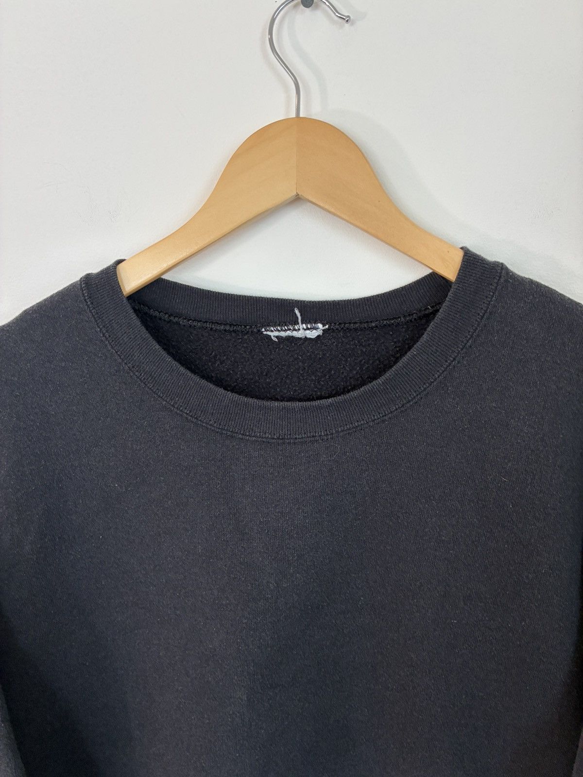 Vintage Vintage Blank Black Cut Off Oversize Fit Crewneck Size US XL / EU 56 / 4 - 2 Thumbnail