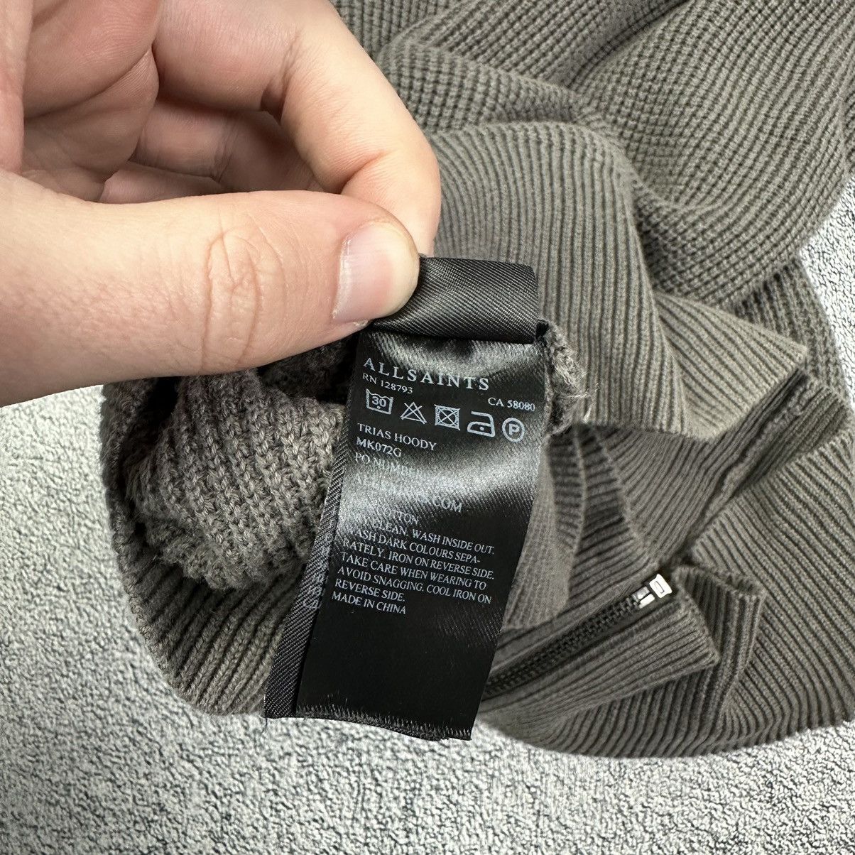 Allsaints All Saints Cotton Knitted Wells Full Zip Oversized Hoodie Size US S / EU 44-46 / 1 - 8 Thumbnail