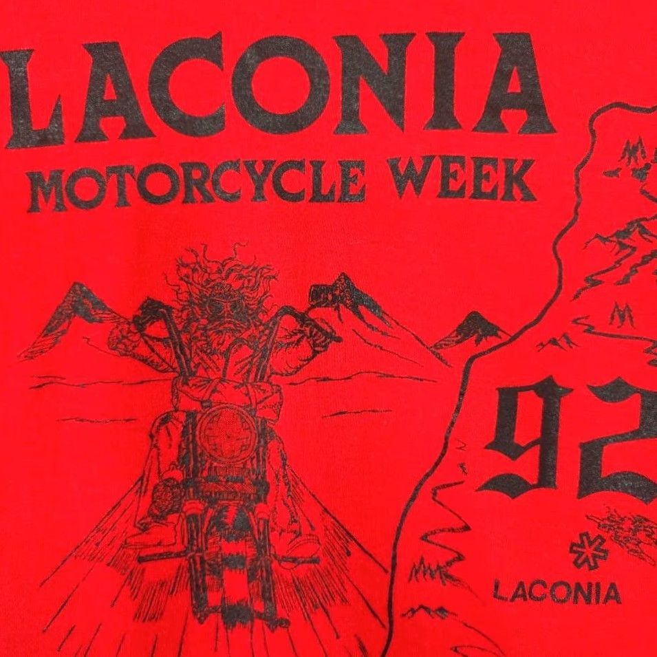 Vintage VINTAGE Laconia Bike Week T Shirt Mens S Red 90s Bald Eagle Made In USA T-Shirt Size US S / EU 44-46 / 1 - 6 Thumbnail
