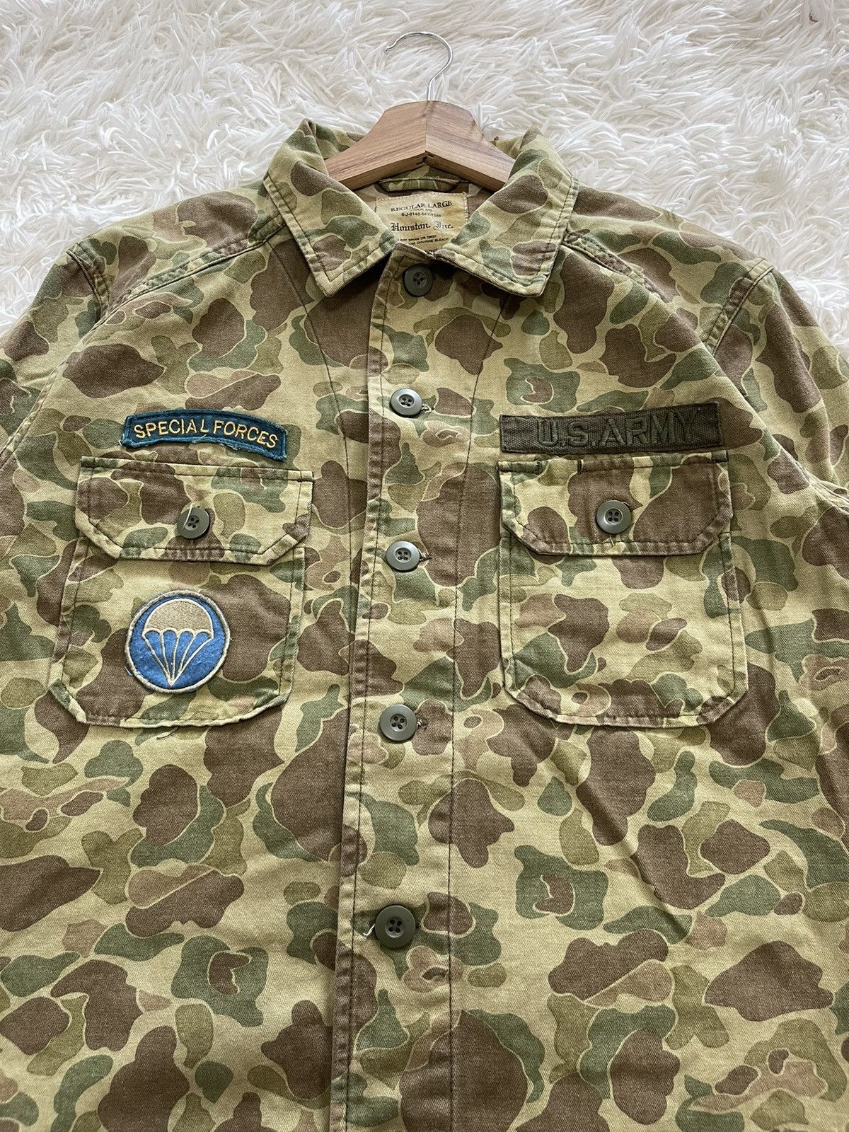 Vintage Vintage Camouflage U.S Army Special Forces Button Up Jacket Size US S / EU 44-46 / 1 - 2 Thumbnail
