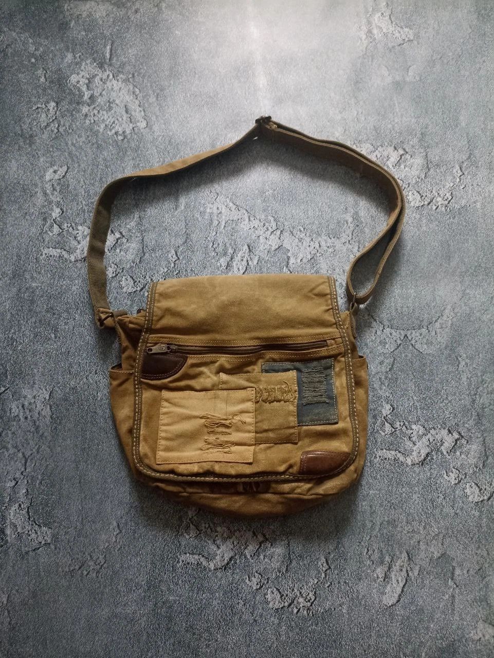 Diesel DIESEL 90S ARCHIVE MILITARY DISTRESSED COTTON BAG Khaki Used Size ONE SIZE - 1 Thumbnail