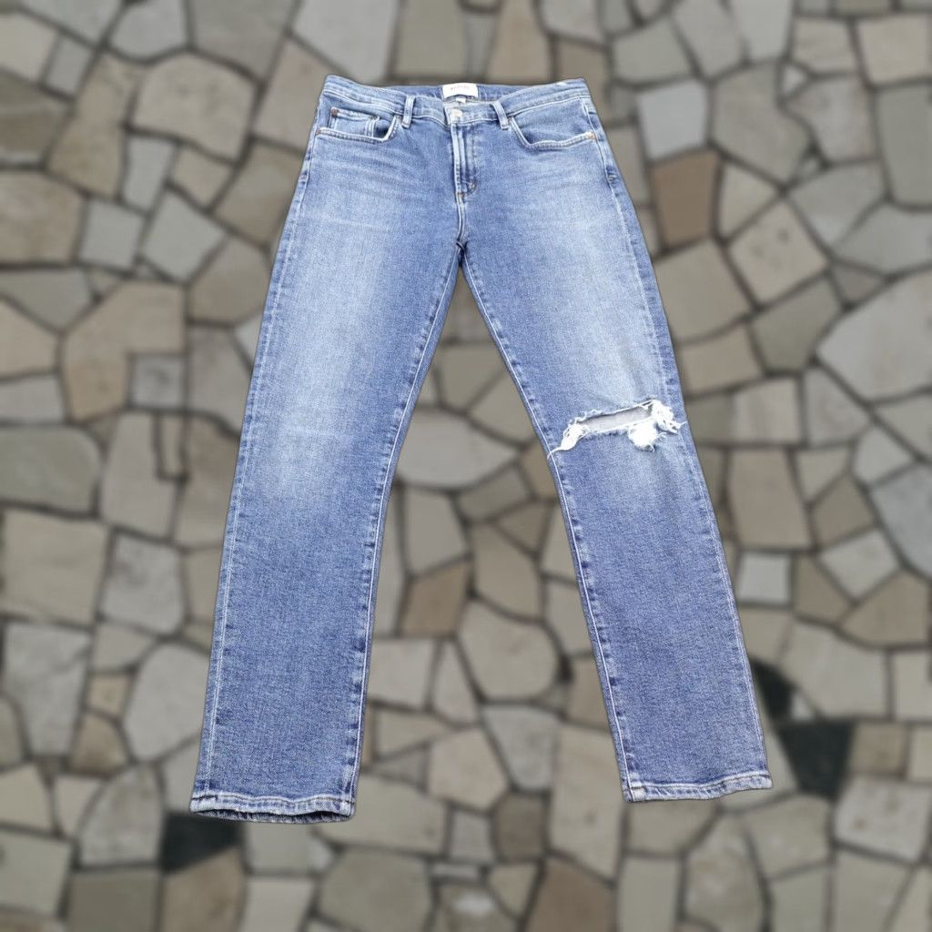 Agolde AGOLDE Jeans Womens 28 Blue Denim Toni Mid Rise Skinny Fit Distressed Stretch Jeans Size 28" / US 6 / IT 42 - 1 Thumbnail