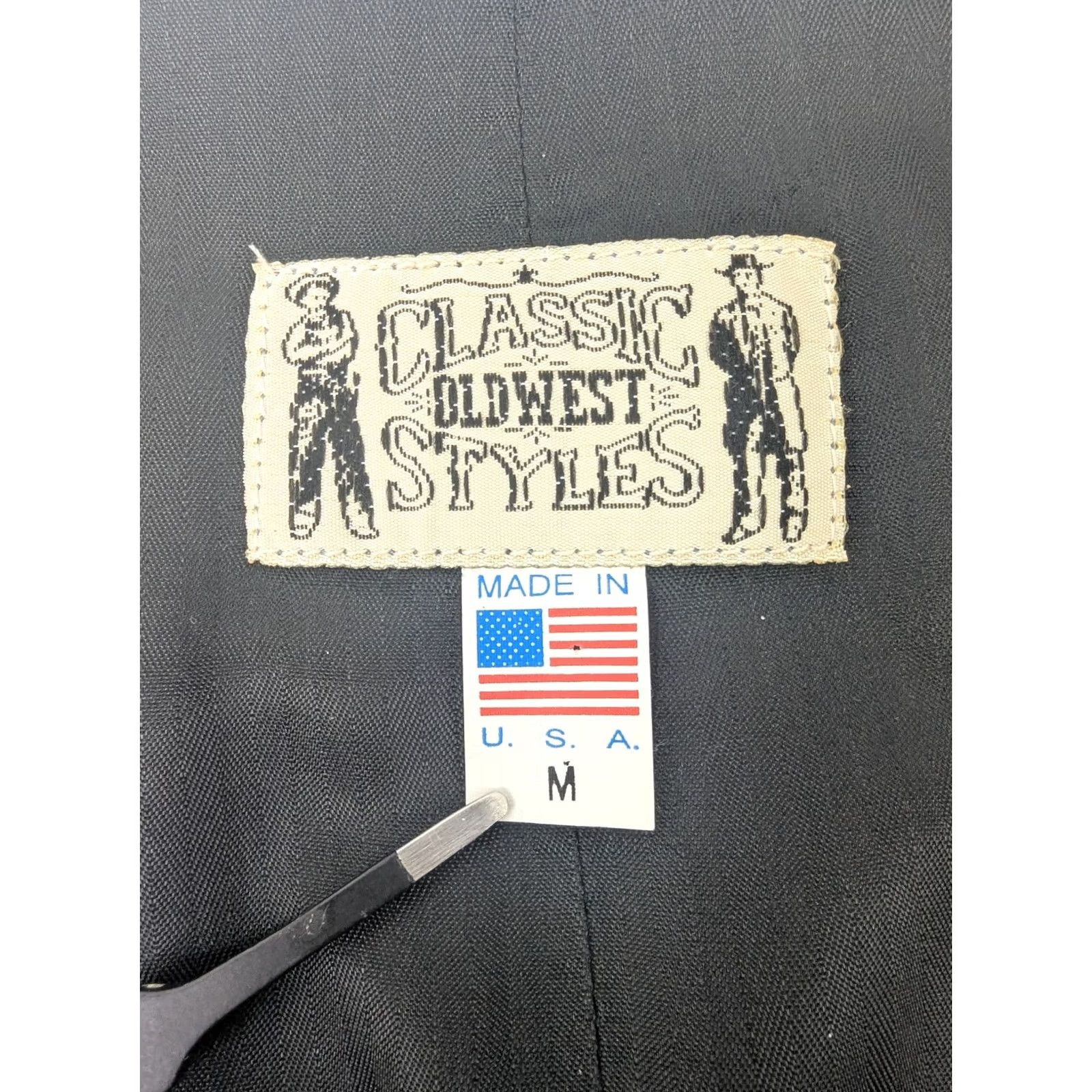 Vintage Classic Old West Styles Vest Men M Gray Polyester Cowboy Buckle Size US M / EU 48-50 / 2 - 7 Thumbnail