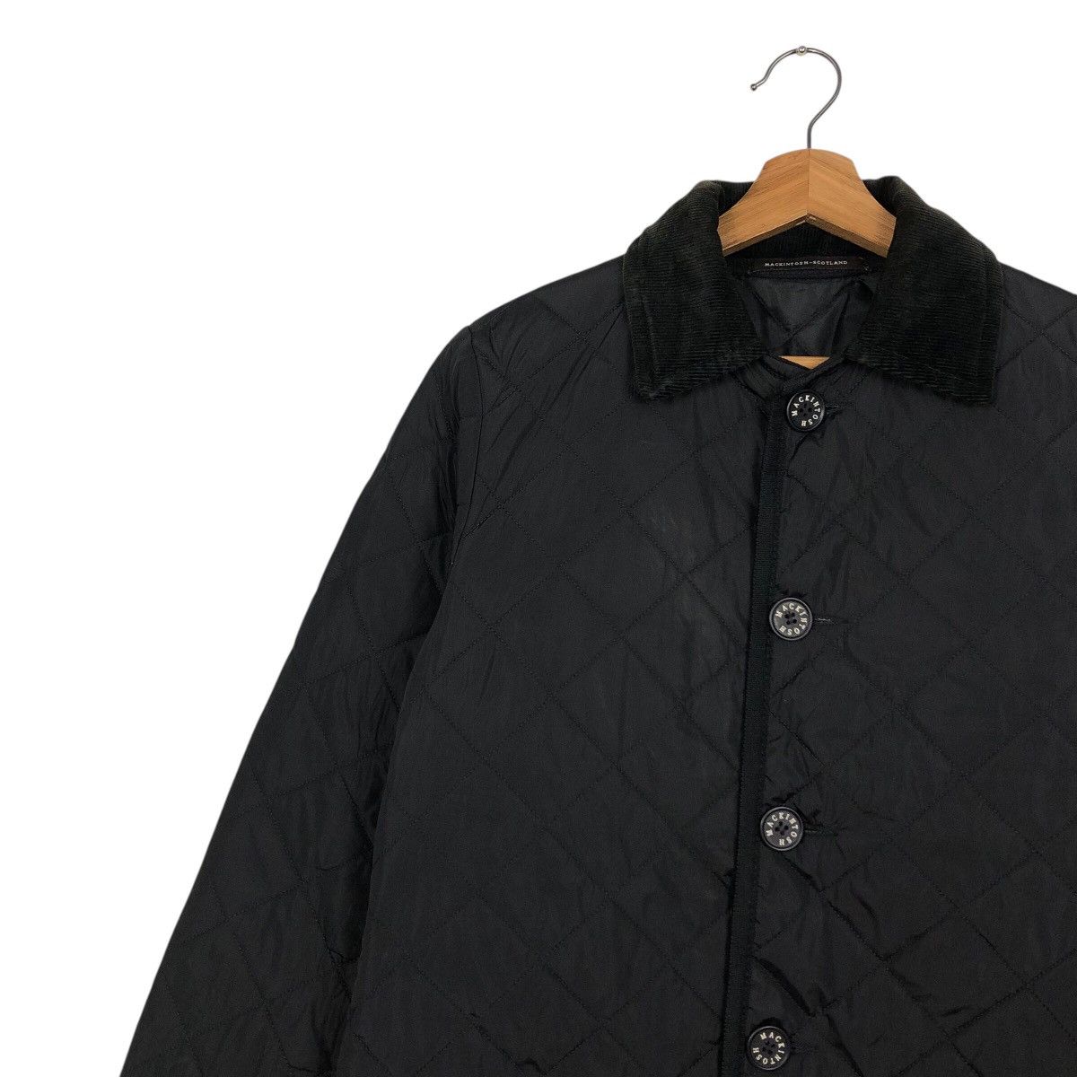 Mackintosh 📌Vintage Button Jacket Quilted Mackintosh Rich Black Size US M / EU 48-50 / 2 - 8 Thumbnail