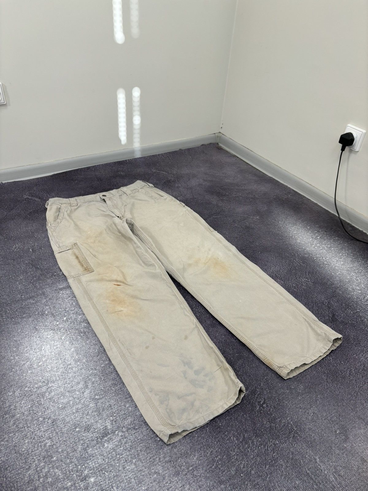 Carhartt Vintage Carhartt Beige Work Hype Carpenter Baggy Pants Size US 36 / EU 52 - 10 Thumbnail