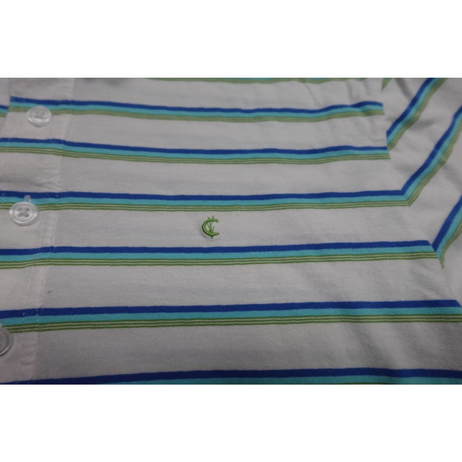 Vintage Criquet Polo Mens White Striped Golf Performance Stretch Comfort Short Sleeve Polo Mens White Striped Golf Size US M / EU 48-50 / 2 - 3 Thumbnail