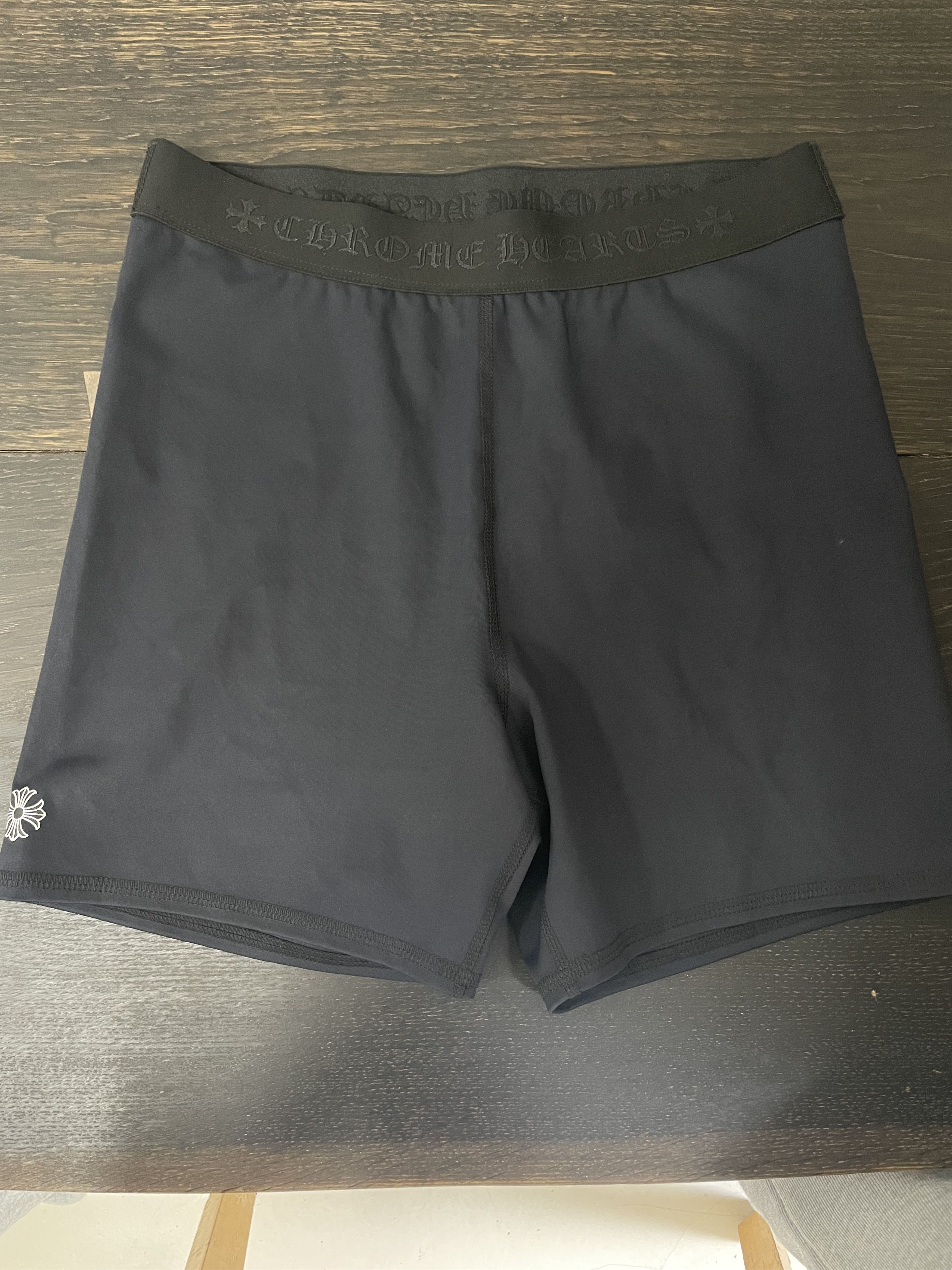Chrome Hearts Chrome Hearts Black CH Logo Yoga Wear Sports Shorts Size 26" / US 2 / IT 38 - 3 Thumbnail