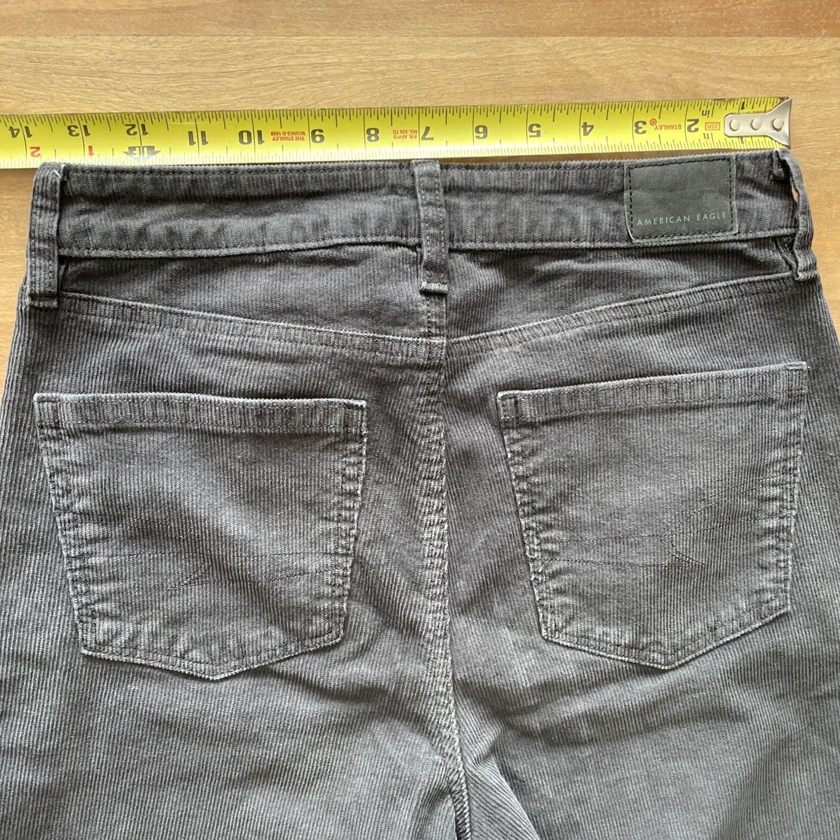 American Eagle Outfitters American Eagle Mom Straight Jean Women 2R (27x28) Black High RIse Corduroy Pants Size 26" / US 2 / IT 38 - 5 Thumbnail