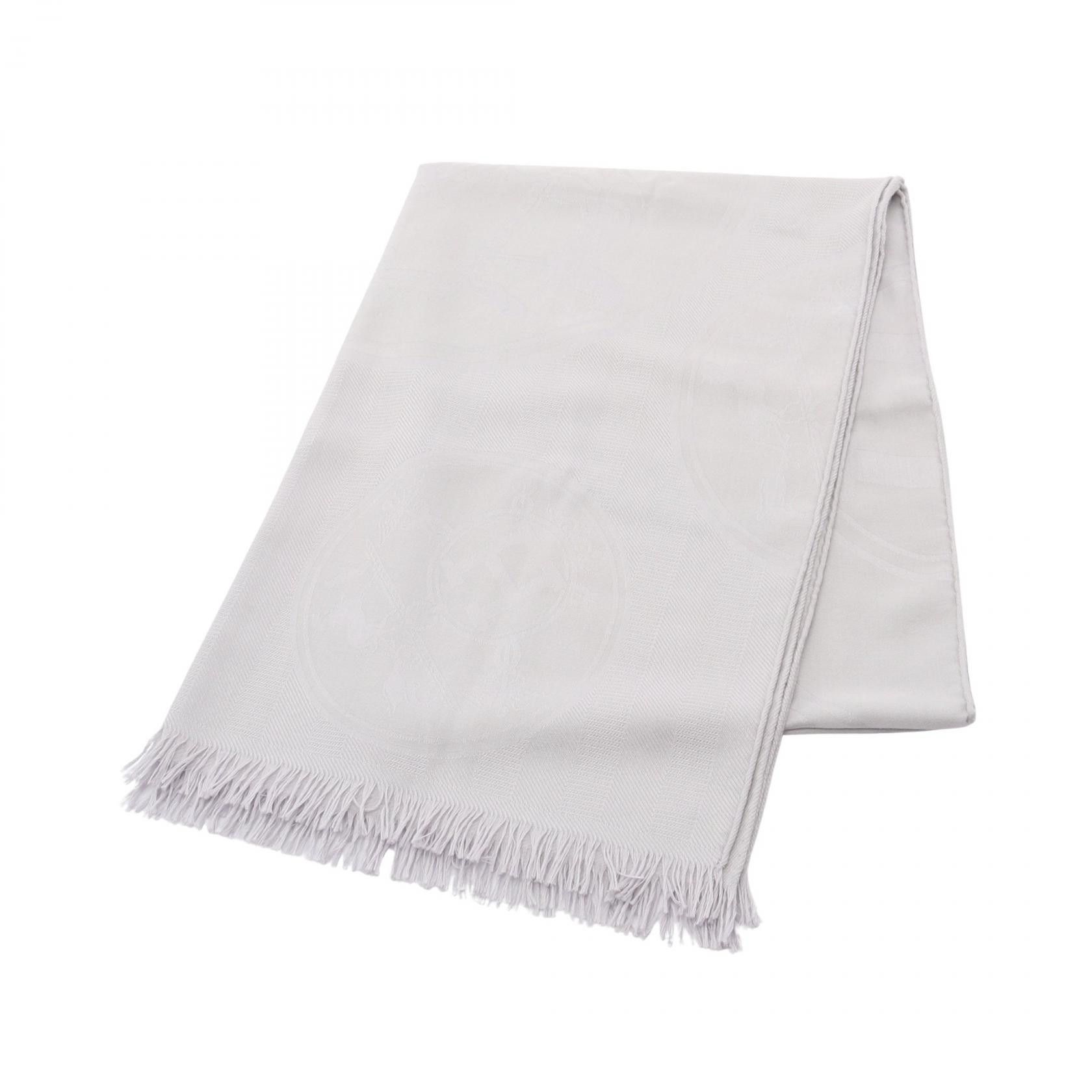 Hermes Hermes Hermes New Libris Silk Cashmere Stole Textile Scarf DUTY FREE for USA Size ONE SIZE - 1 Thumbnail