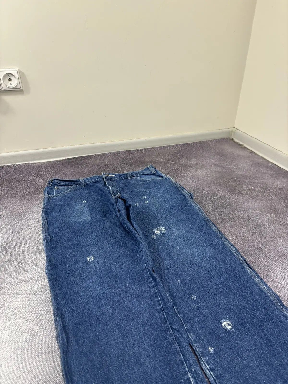 Dickies × Vintage Vintage Dickies Y2K Perforated Work Hype Denim Baggy Jeans Size US 36 / EU 52 - 6 Thumbnail