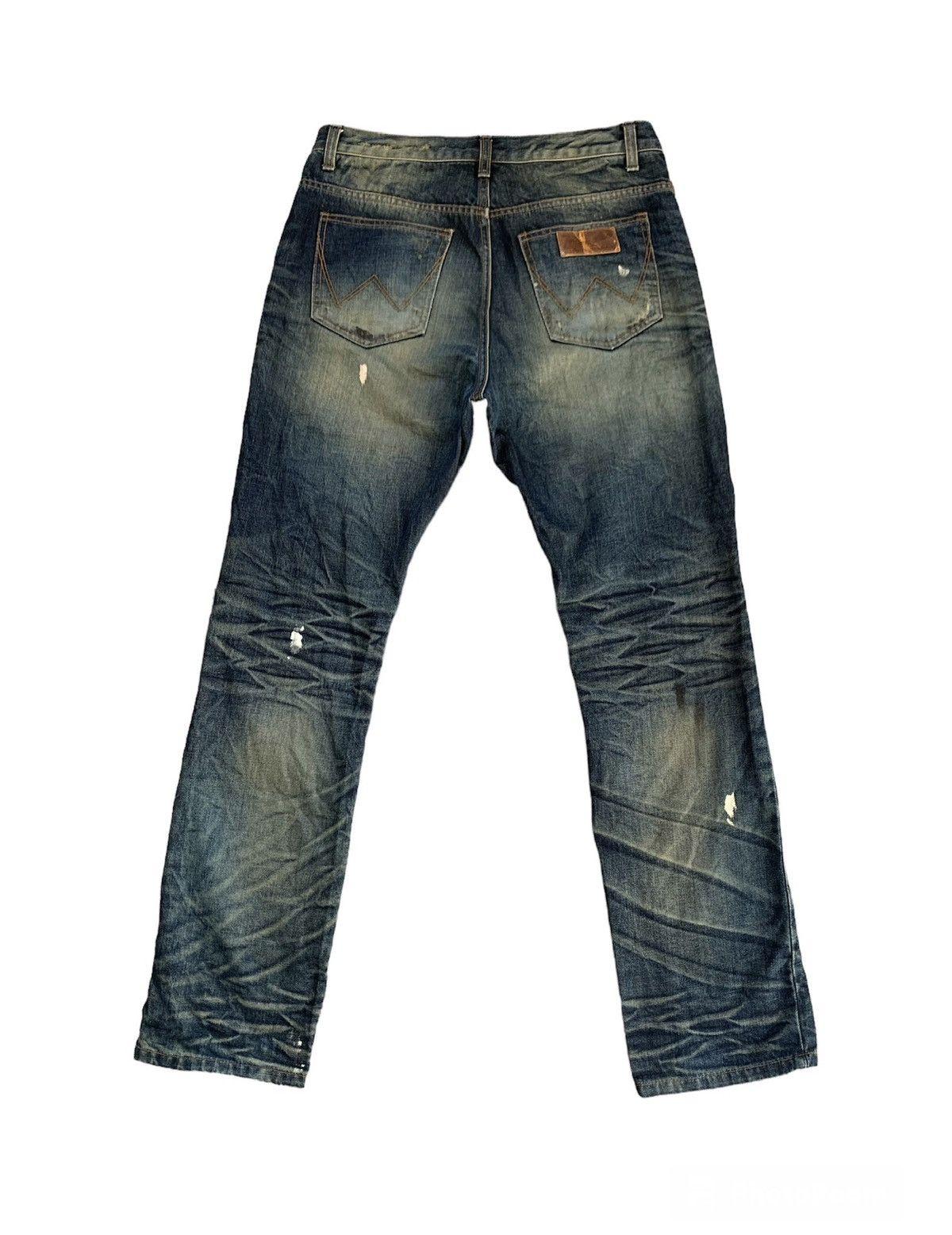 Wrangler Wrangler Blue Bell Distress Denim Pant Size US 33 - 2 Thumbnail