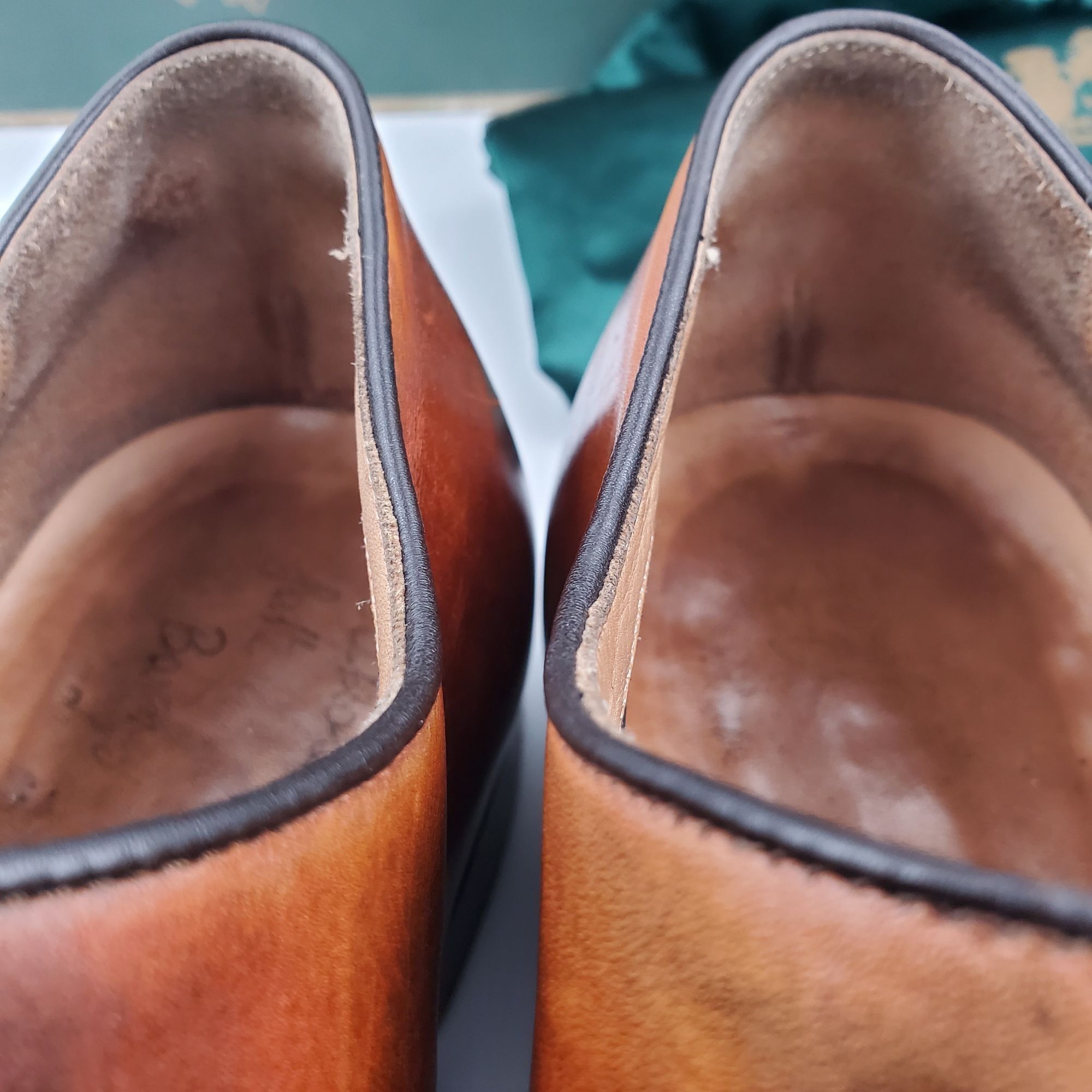Barneys New York Calzoleria Harris Italy Dress Shoe Men 10.5 Brown Leather Size US 10.5 / EU 43-44 - 12 Thumbnail