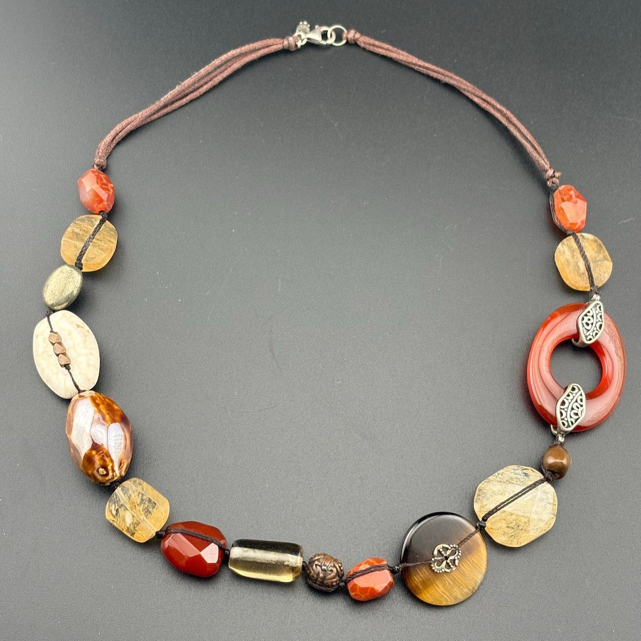 Other Silpada Sterling Silver Copper Red Agate HEATWAVE Necklace Size ONE SIZE - 2 Thumbnail
