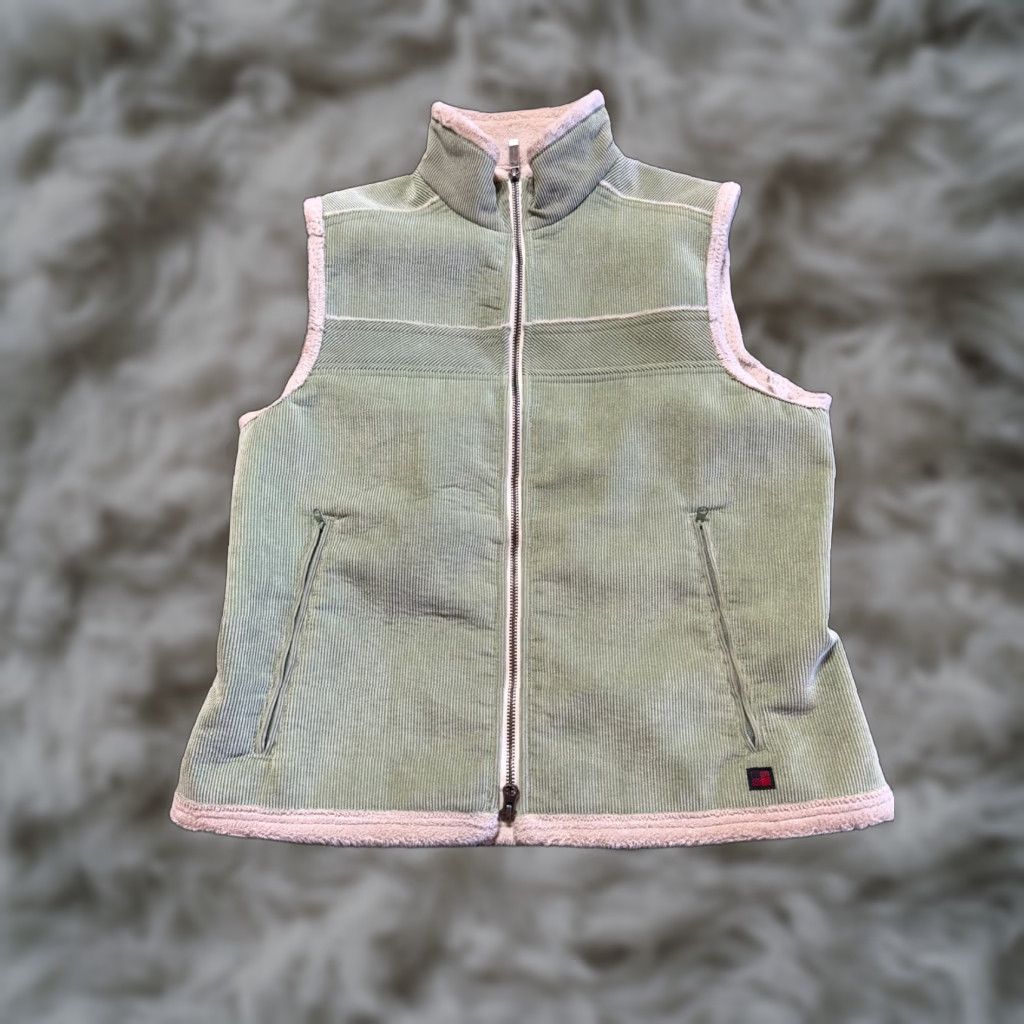 Vintage Woolrich Vest Jacket M Green Corduroy Lined Full Zip Womens Cold Weather Casual Outdoor Basic Jacket Size M / US 6-8 / IT 42-44 - 1 Thumbnail