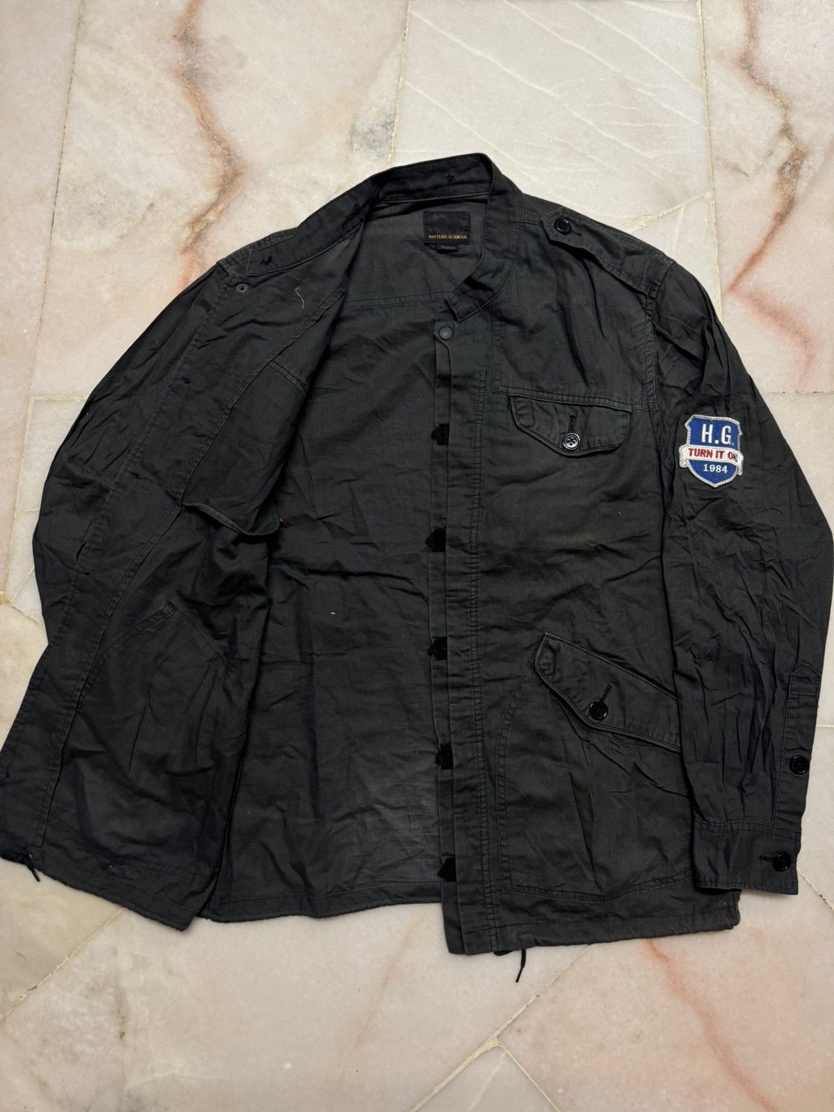 Hysteric Glamour 90s SAMPLE💥HYSTERIC GLAMOUR SHIRT MULTIPOCKET DISTRESS FADE Size US M / EU 48-50 / 2 - 10 Thumbnail