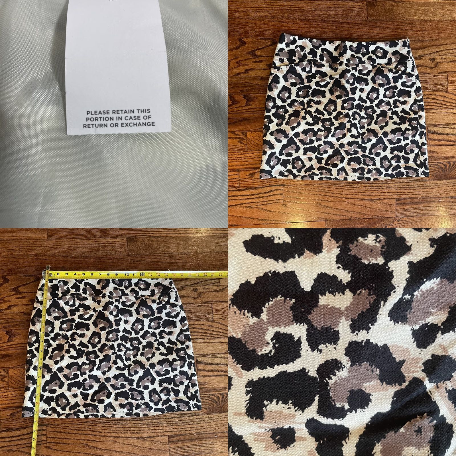 Ann Taylor VINTAGE Ann Taylor Loft Skirt 6 Women Knee Length Animal Print Pockets NWT Size 28" / US 6 / IT 42 - 9 Thumbnail