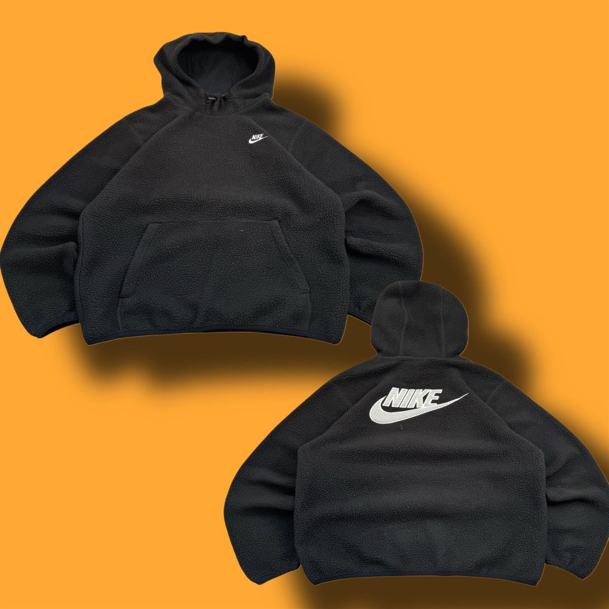 Nike × Vintage NIKE AIR MAX TEDDY VINTAGE CENTER LOGO OVERSIZE BOXY HOODIE Size US M / EU 48-50 / 2 - 1 Thumbnail