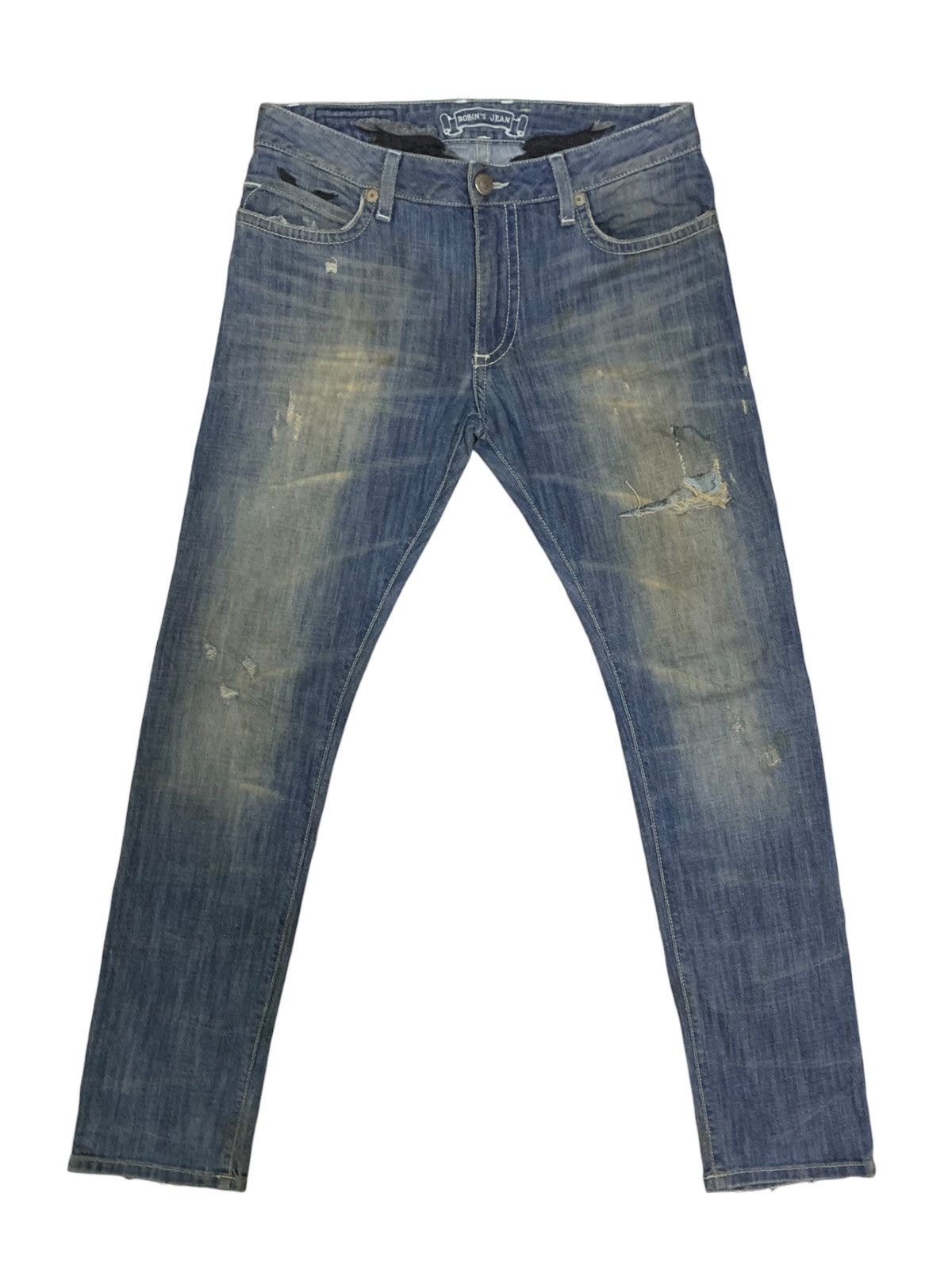 image of If Six Was Nine x Le Grande Bleu L G B Vintage Robin Jeans Made In Usa Distress Jeans in Blue (Size
