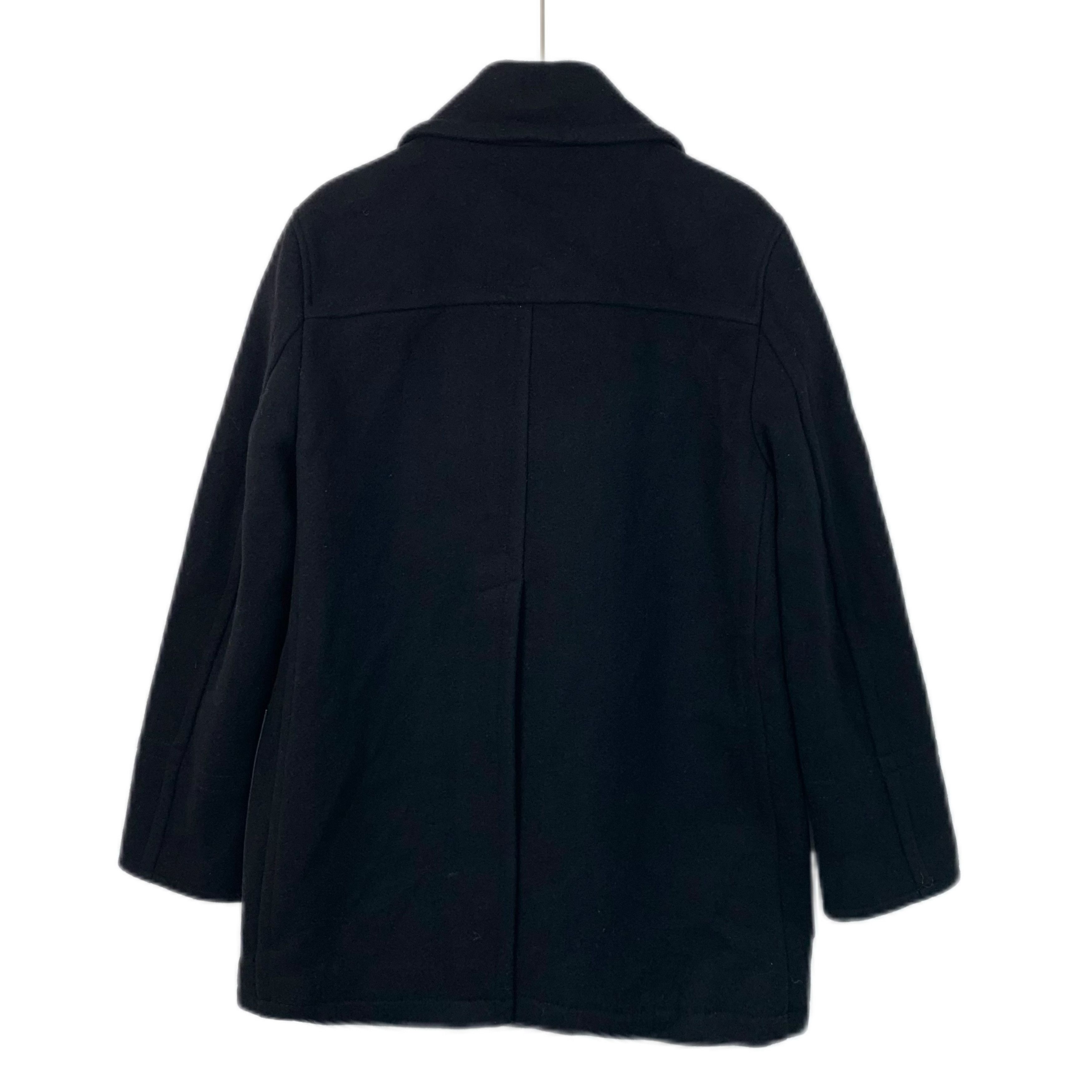 Burberry Burberry Black Wool & Leather Panel Coat (Size 42) Size US XS / EU 42 / 0 - 8 Thumbnail