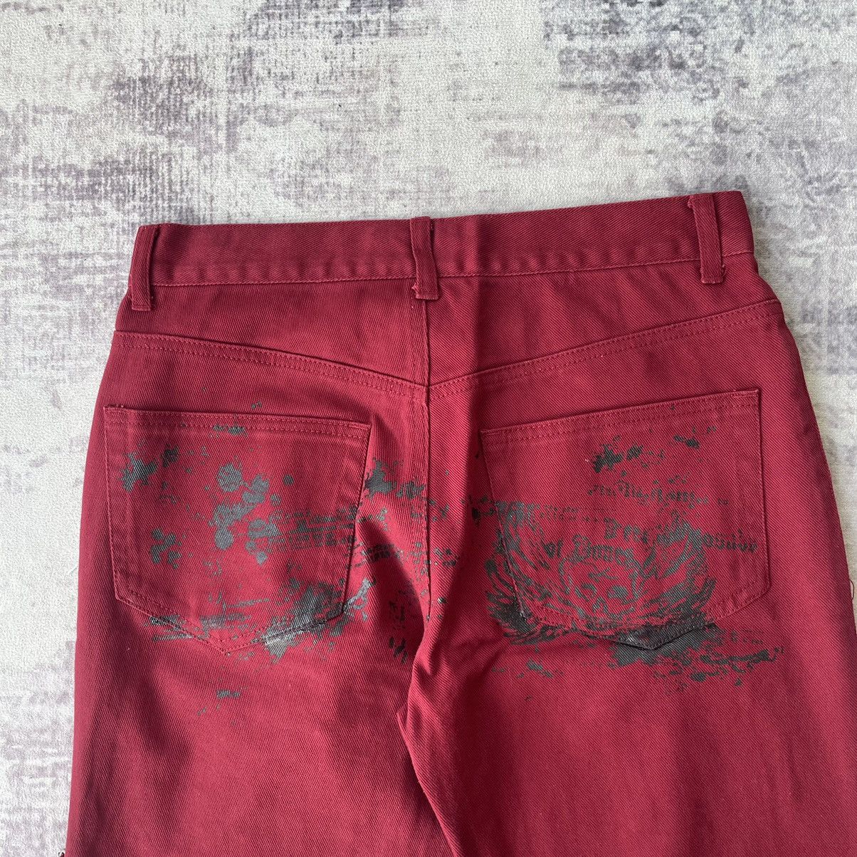 Beauty Beast Vintage Skulldeos Punk Gothic Bondage Flare LGB Style Pants Size US 30 / EU 46 - 4 Thumbnail