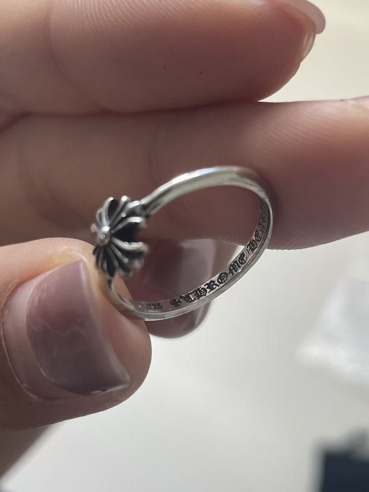 Chrome Hearts Chrome Hearts Silver Bubblegum Cross Ring Size ONE SIZE - 8 Thumbnail