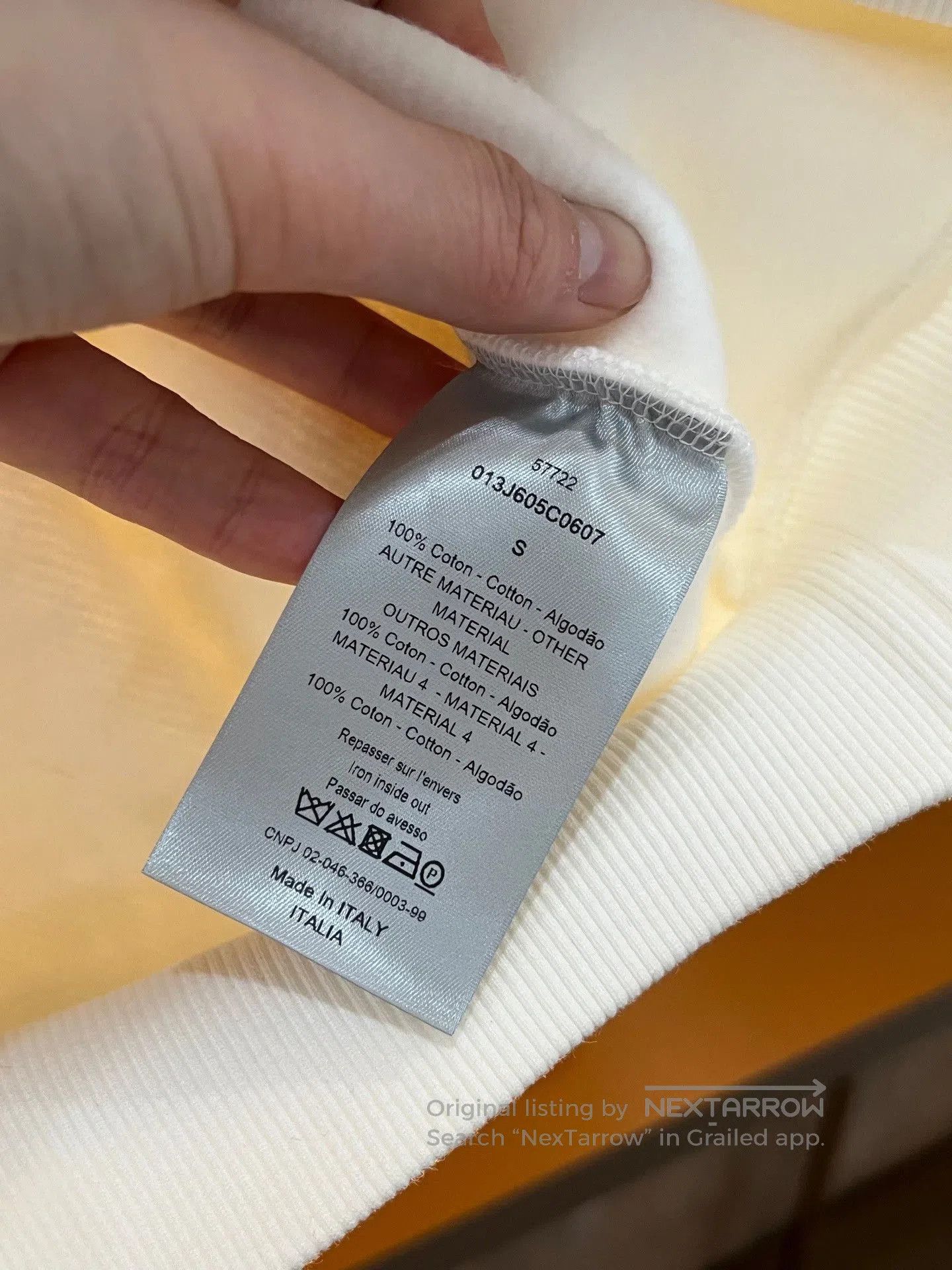 Dior Dior White All-Over Print Terry Hoodie. Size US S / EU 44-46 / 1 - 4 Thumbnail