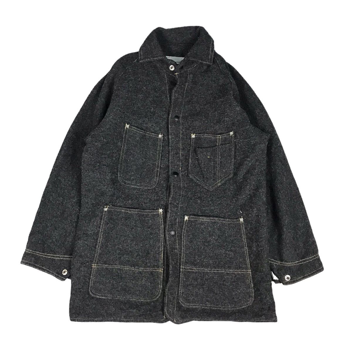 Vintage HERMOSE WORK CLOTHING WOOL SNAP BUTTON JACKET Size US S / EU 44-46 / 1 - 1 Thumbnail