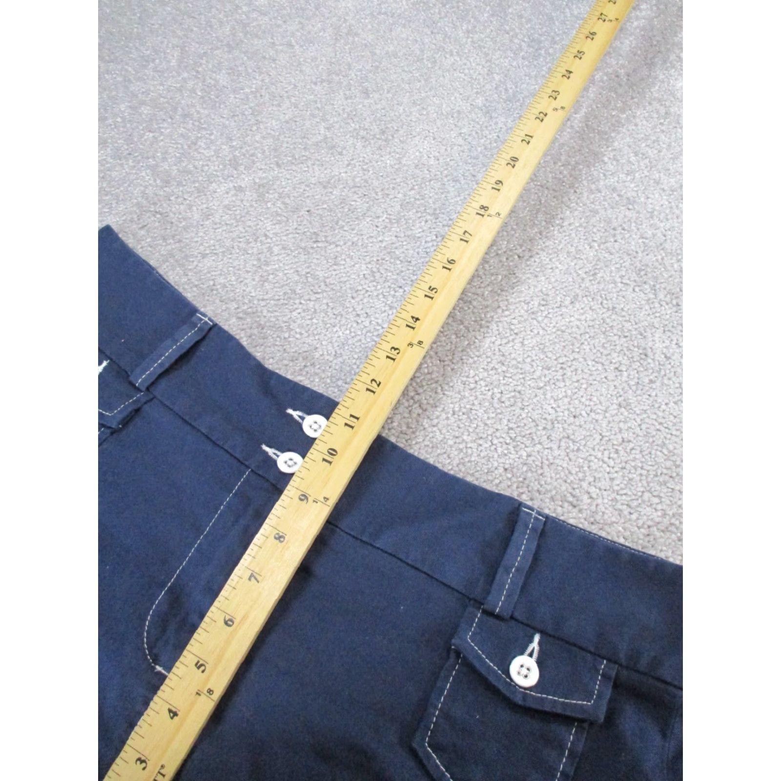 Vintage VINTAGE L.L.Bean Shorts Womens 16 Navy Blue Cotton Cuffed Size 38" / US 16 / IT 52 - 5 Thumbnail