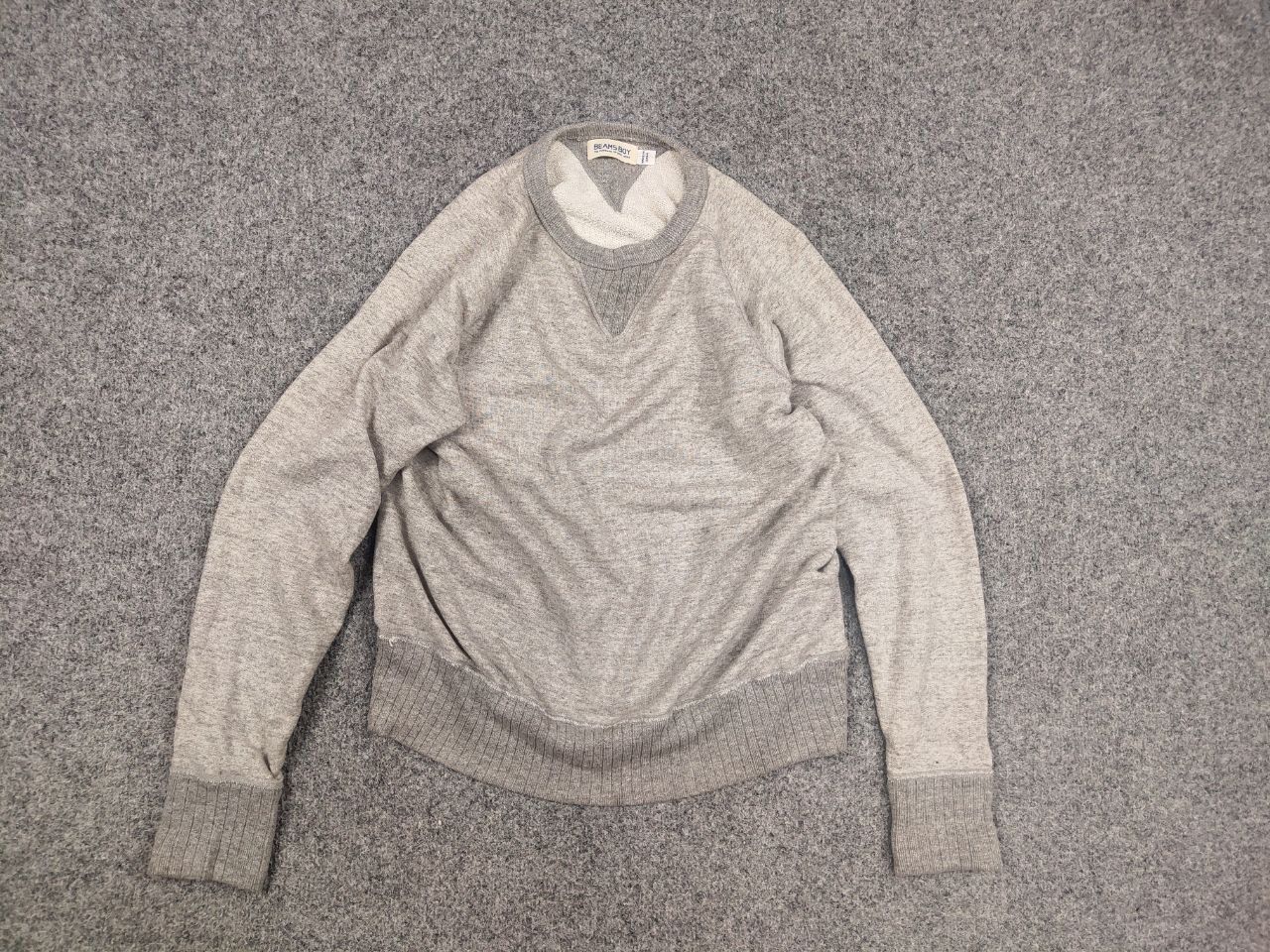 Beams Plus Beams Plus Boy Japan made blank Gray Crew Chek Sweatshirt Size US S / EU 44-46 / 1 - 7 Thumbnail